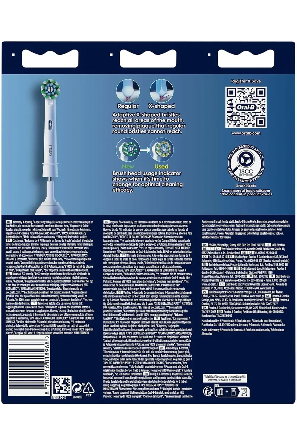 Cross Action Şarjlı Diş Fırçası Yedek Başlığı 6 Adet