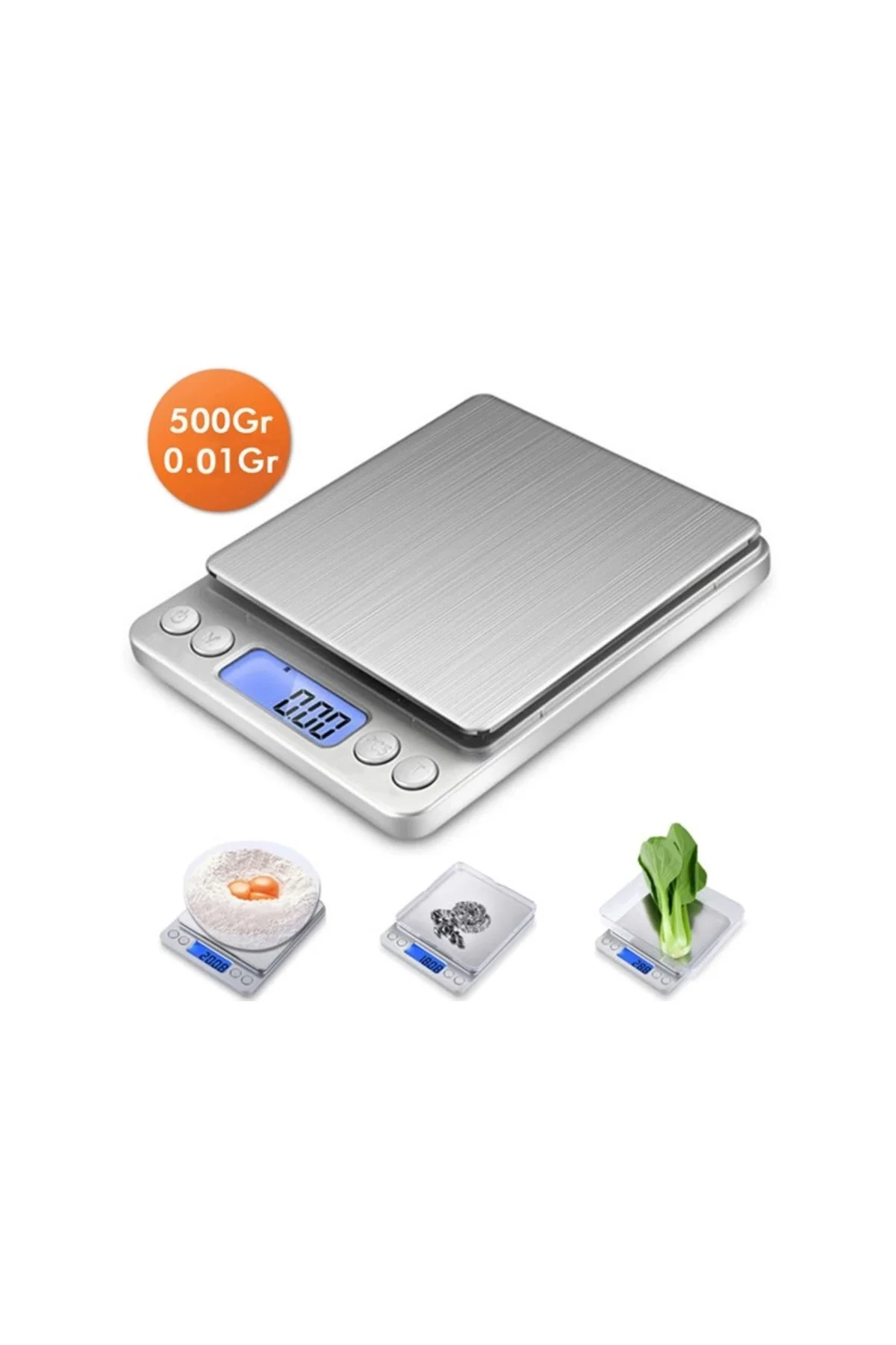 Crown Dijital Göstergeli Kare Mutfak Terazi (3 Kg/0.1)