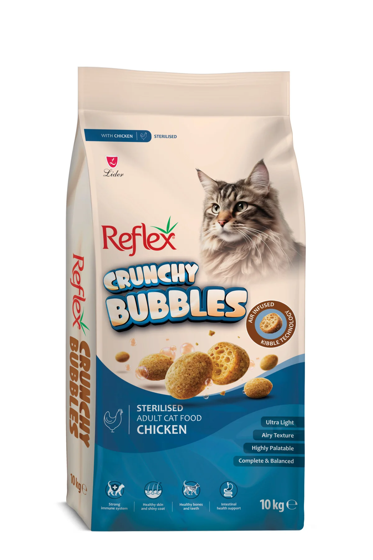 Crunchy Bubbles Kısırlaştırılmış Tavuklu Yetişkin Kedi Maması 10 kg Fiyatı, Yorumları ve Özellikleri