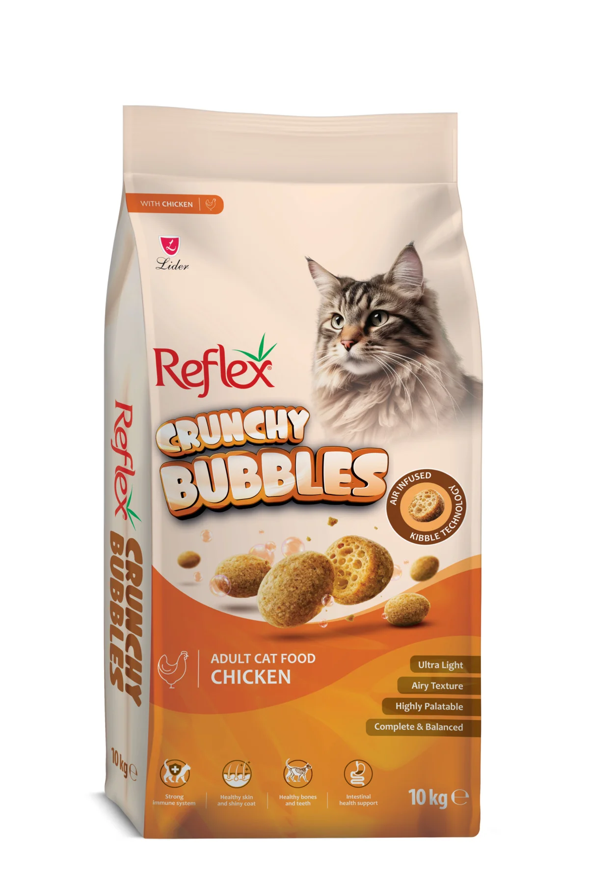 Crunchy Bubbles Tavuklu Yetişkin Kedi Maması 10 kg