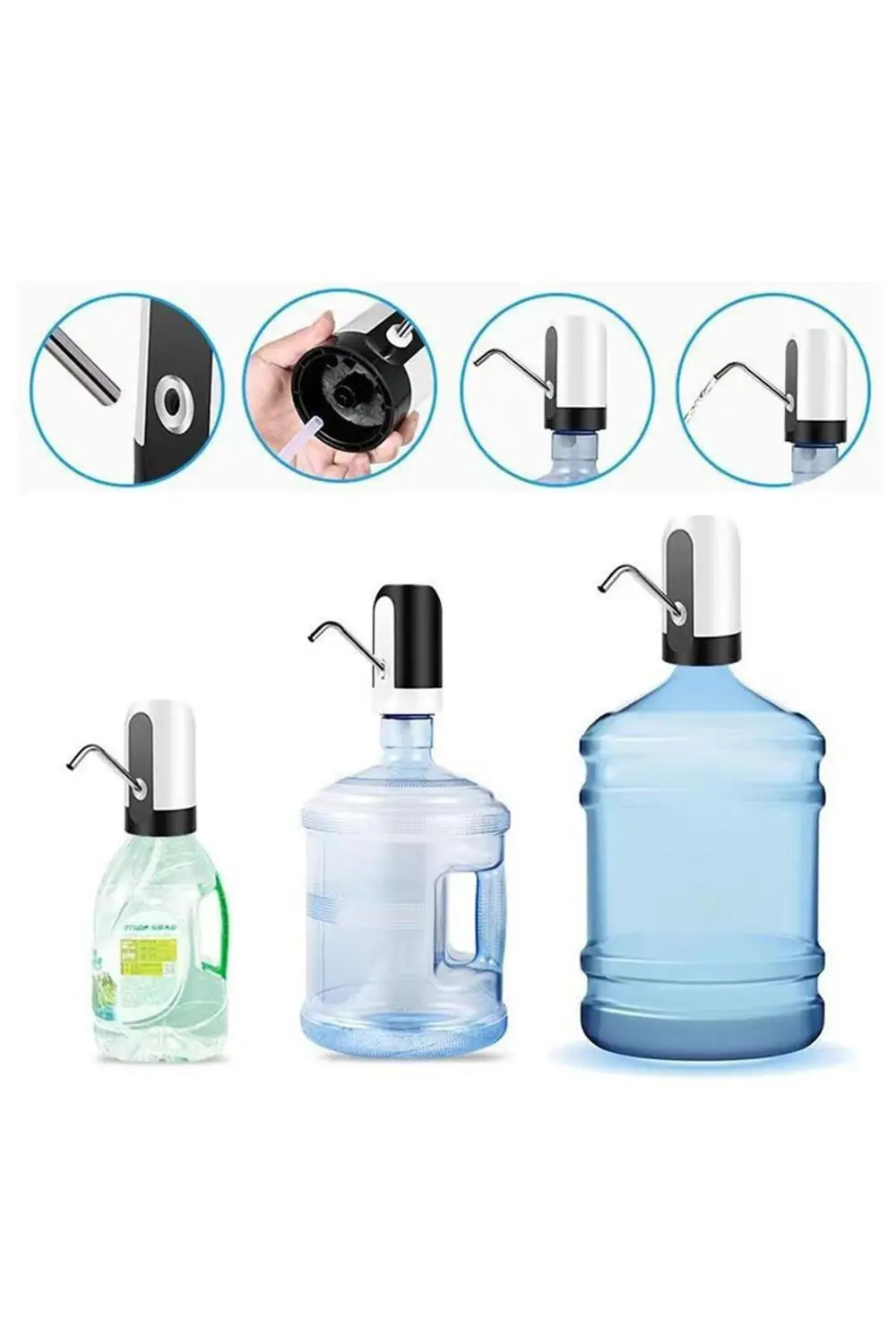 Crown Crw-1006 Usb Şarjlı Otomatik Sebil Damacana Su Pompası