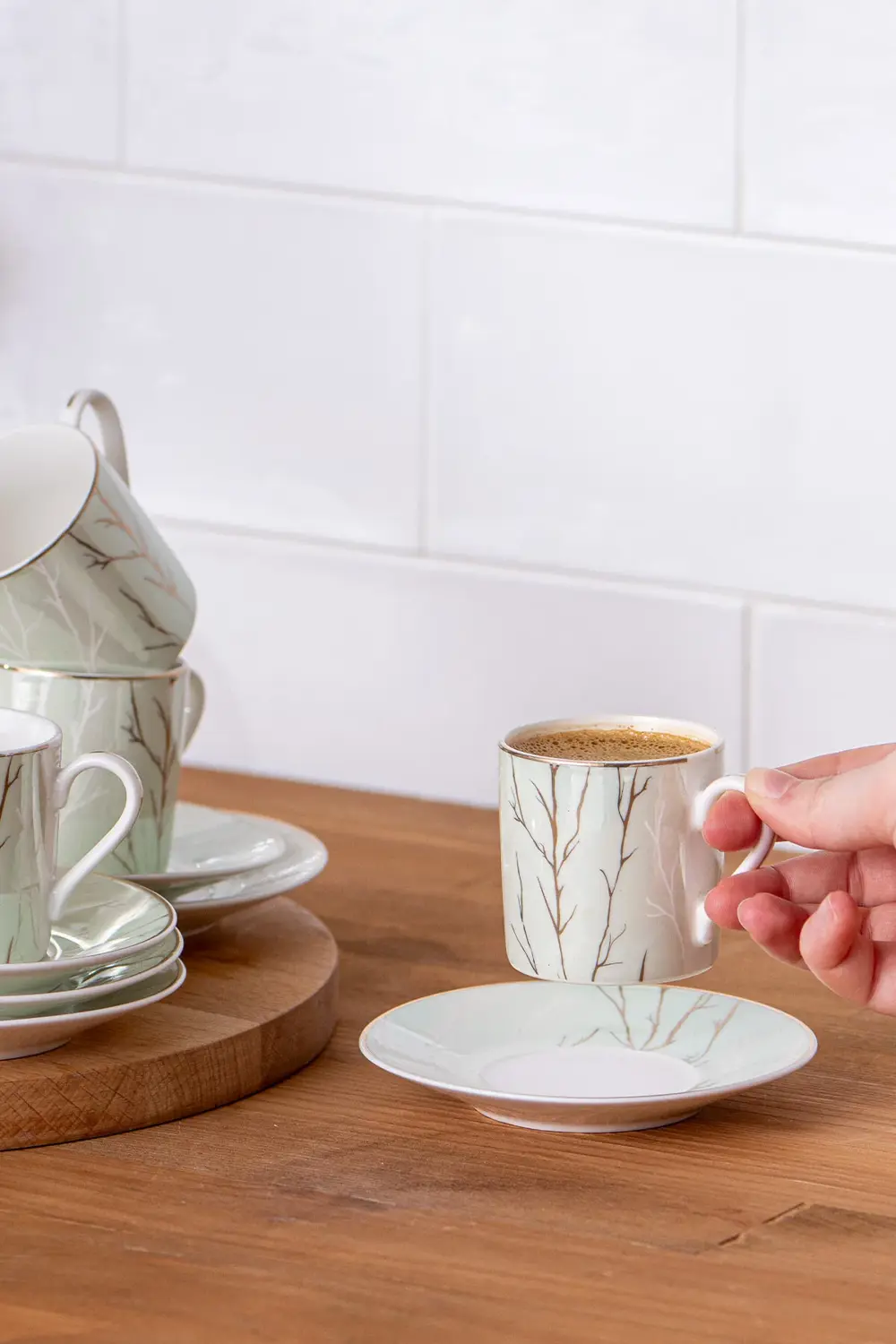 Crystal 6 Kişilik Kahve Fincan Takımı 80 ml