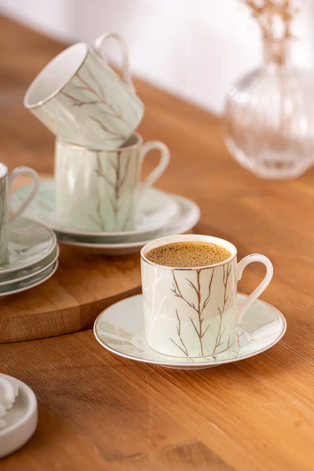 Crystal 6 Kişilik Kahve Fincan Takımı 80 ml