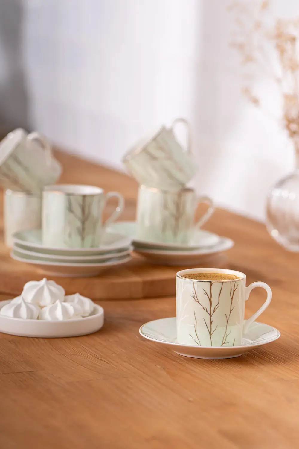 Crystal 6 Kişilik Kahve Fincan Takımı 80 ml