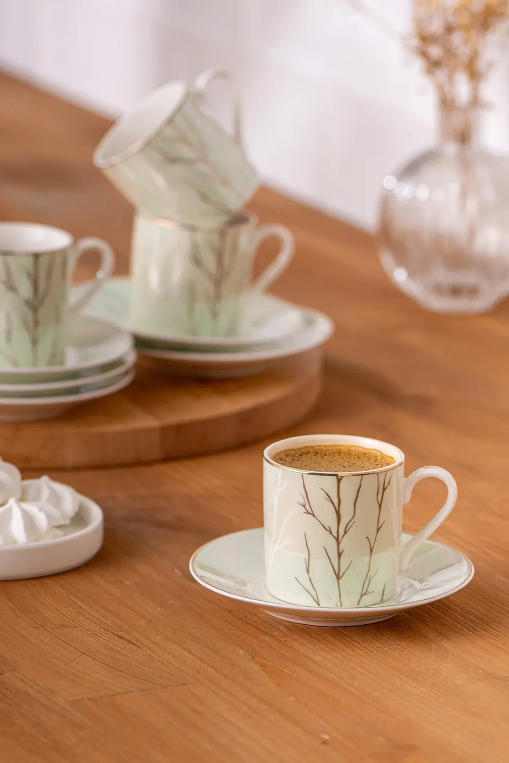 Crystal 6 Kişilik Kahve Fincan Takımı 80 ml