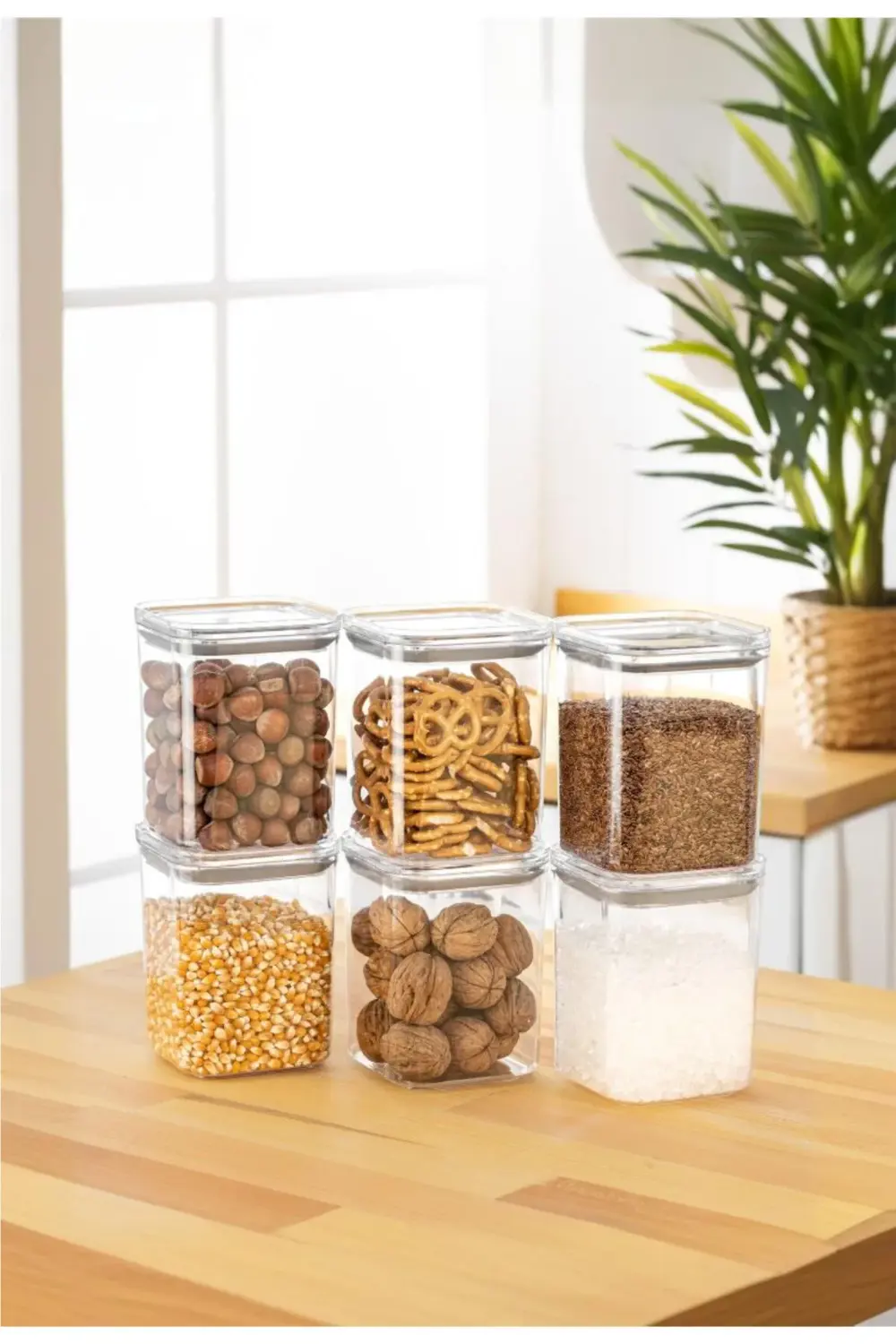 Crystal Clear Serisi Plastik Saklama Kabı, Vakum Silikon Conta, 0