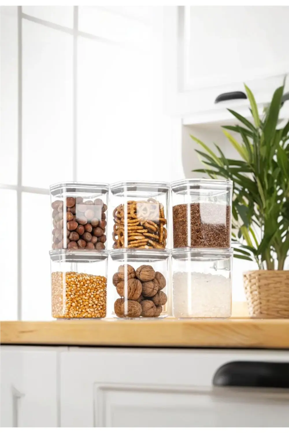 Crystal Clear Serisi Plastik Saklama Kabı, Vakum Silikon Conta, 0