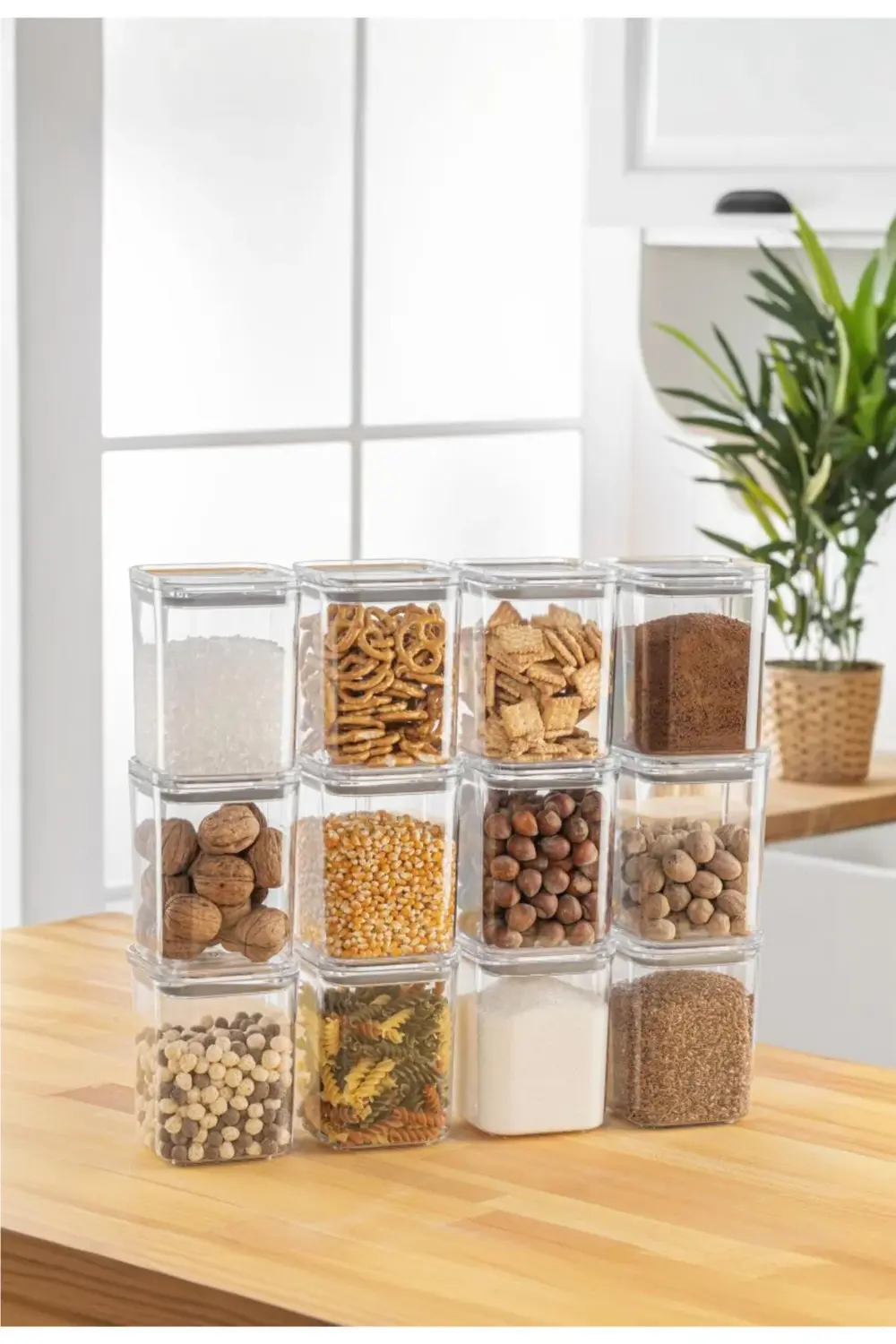 Crystal Clear Serisi Plastik Saklama Kabı, Vakum Silikon Conta, 0