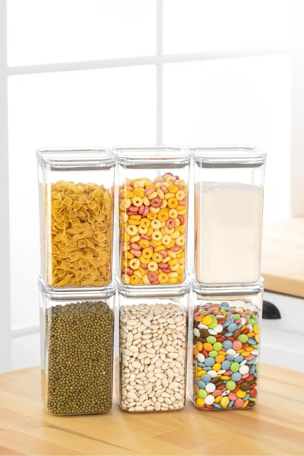 Crystal Clear Serisi Plastik Saklama Kabı, Vakum Silikon Conta, 1