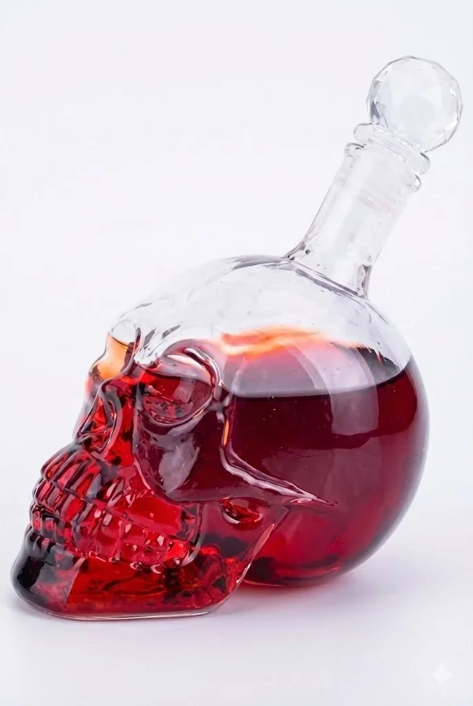 Crystal Head Kuru Kafa Cam Şişe Viski Likör Hediyelik Sürahi (1000 ML) Crystal Head Kuru Kafa Cam Şişe Viski Likör Hediyelik Sürahi (1000 ML)