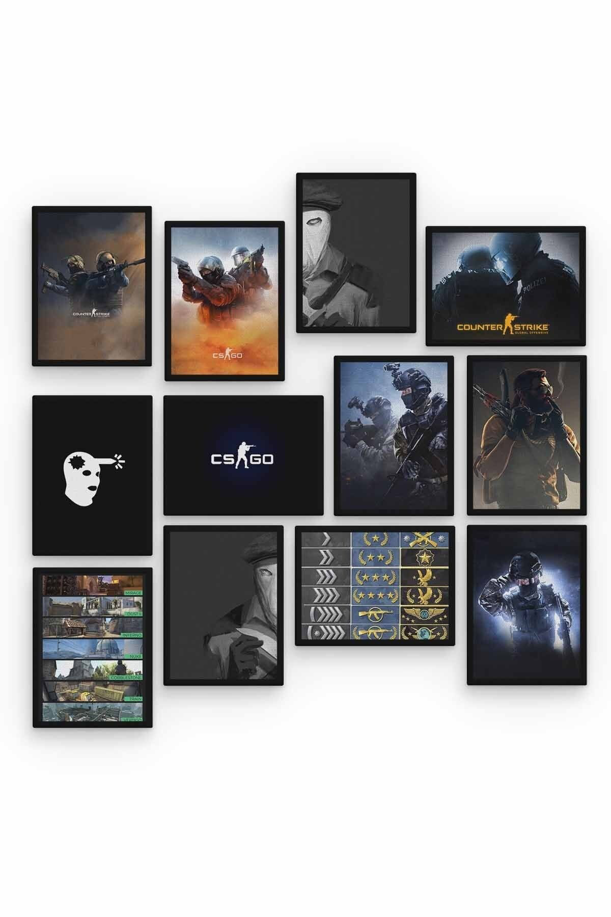 Cs Go 12 Parça Ahşap Mdf Tablo Zlltb201