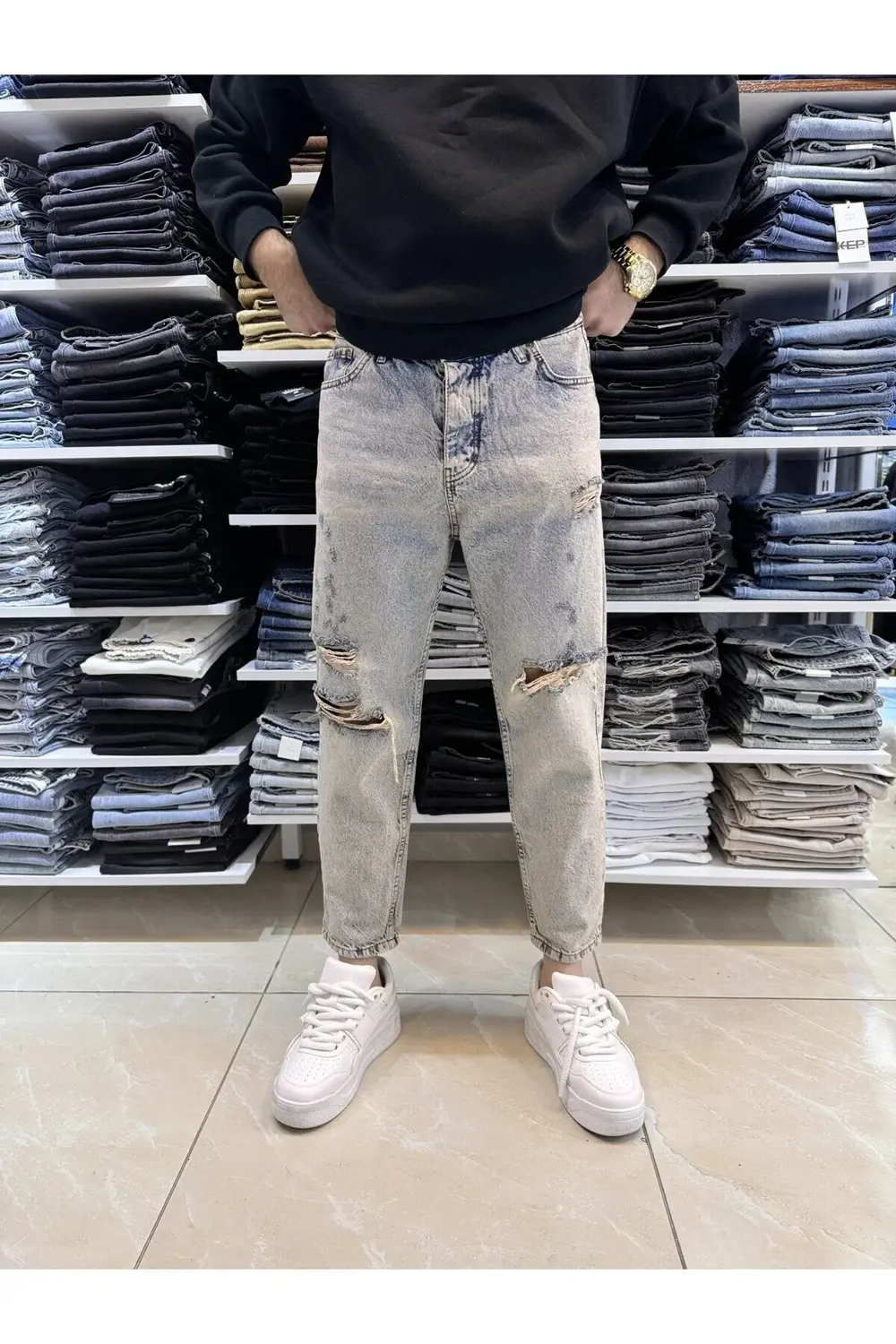 Csl Yırtık Boyfriend Jean