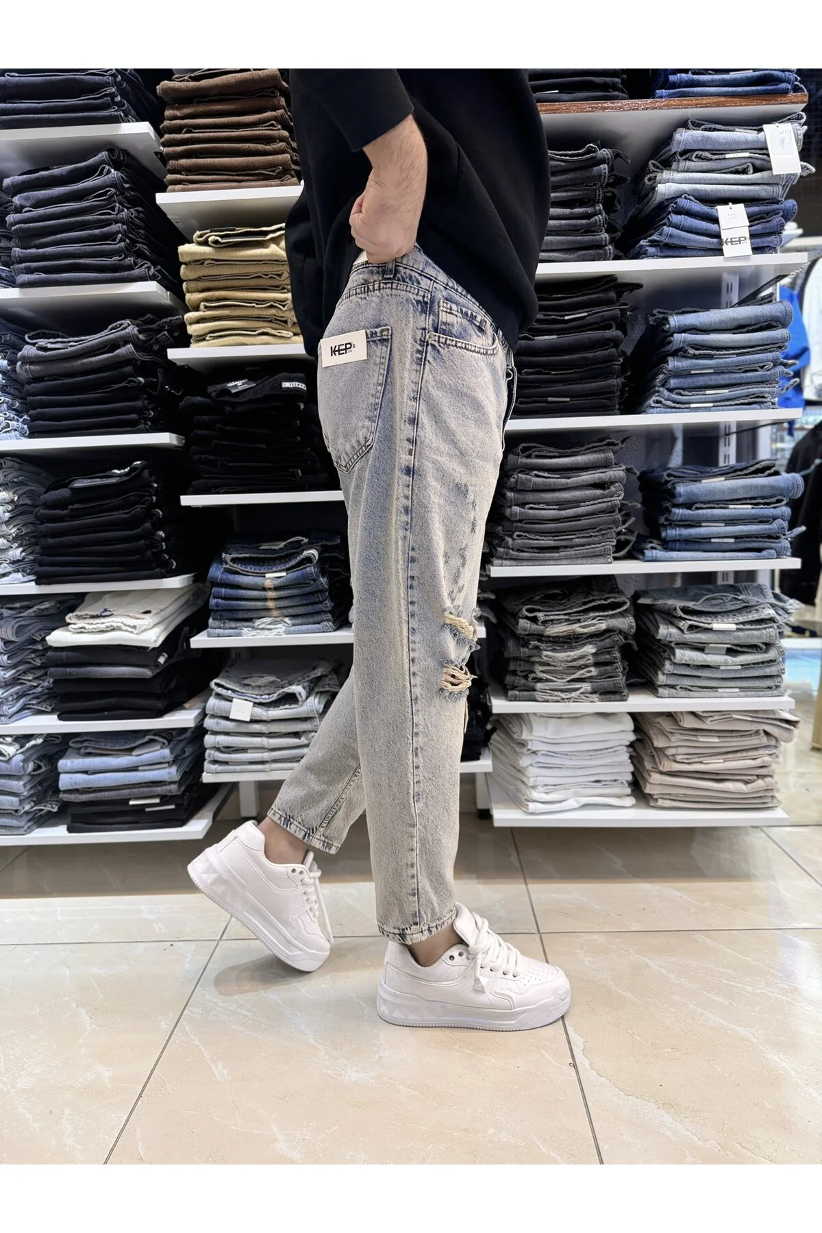 Csl Yırtık Boyfriend Jean