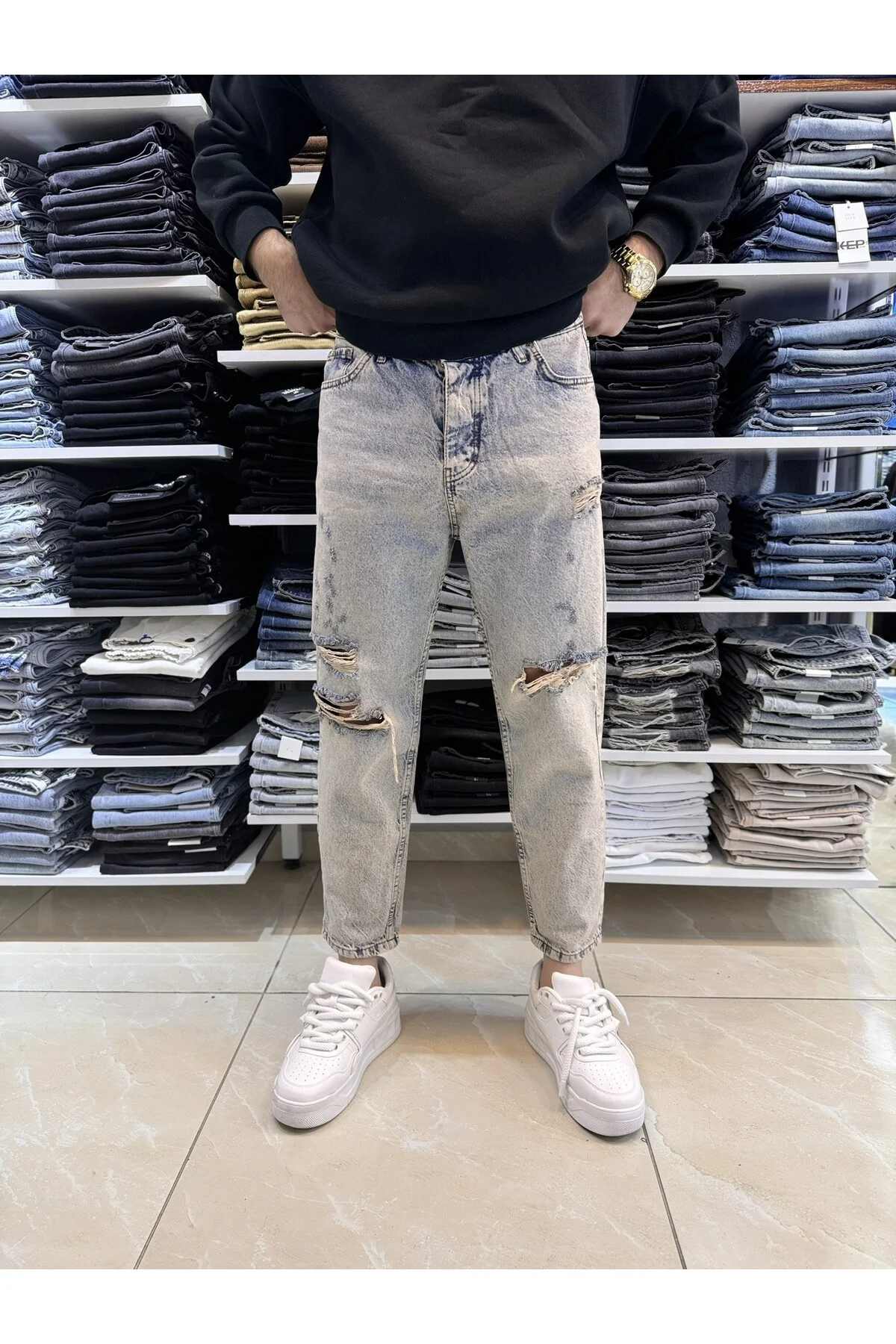 Csl Yırtık Boyfriend Jean