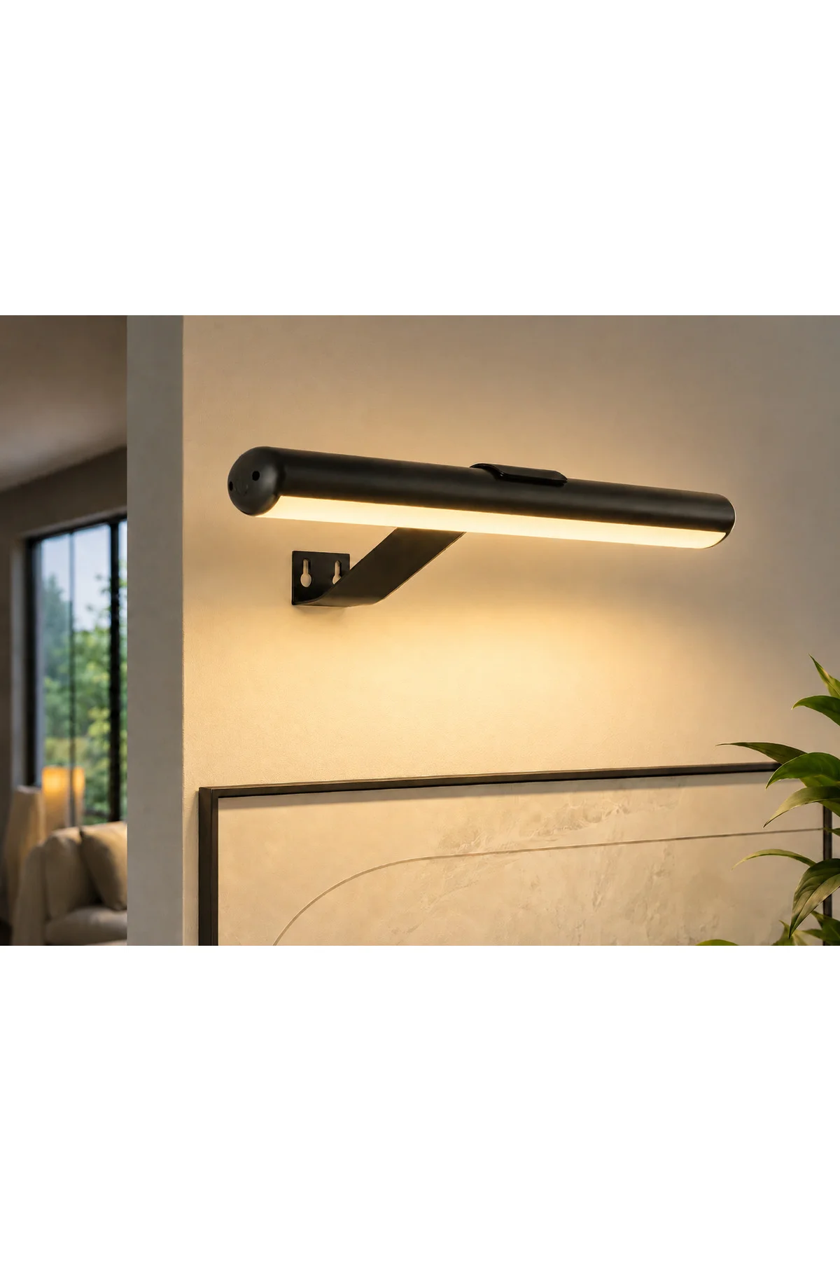 CT 2465 Siyah Kasa 1,5W Şarjlı Duvar Tipi Led Aplik 3 Renk - Görsel 2