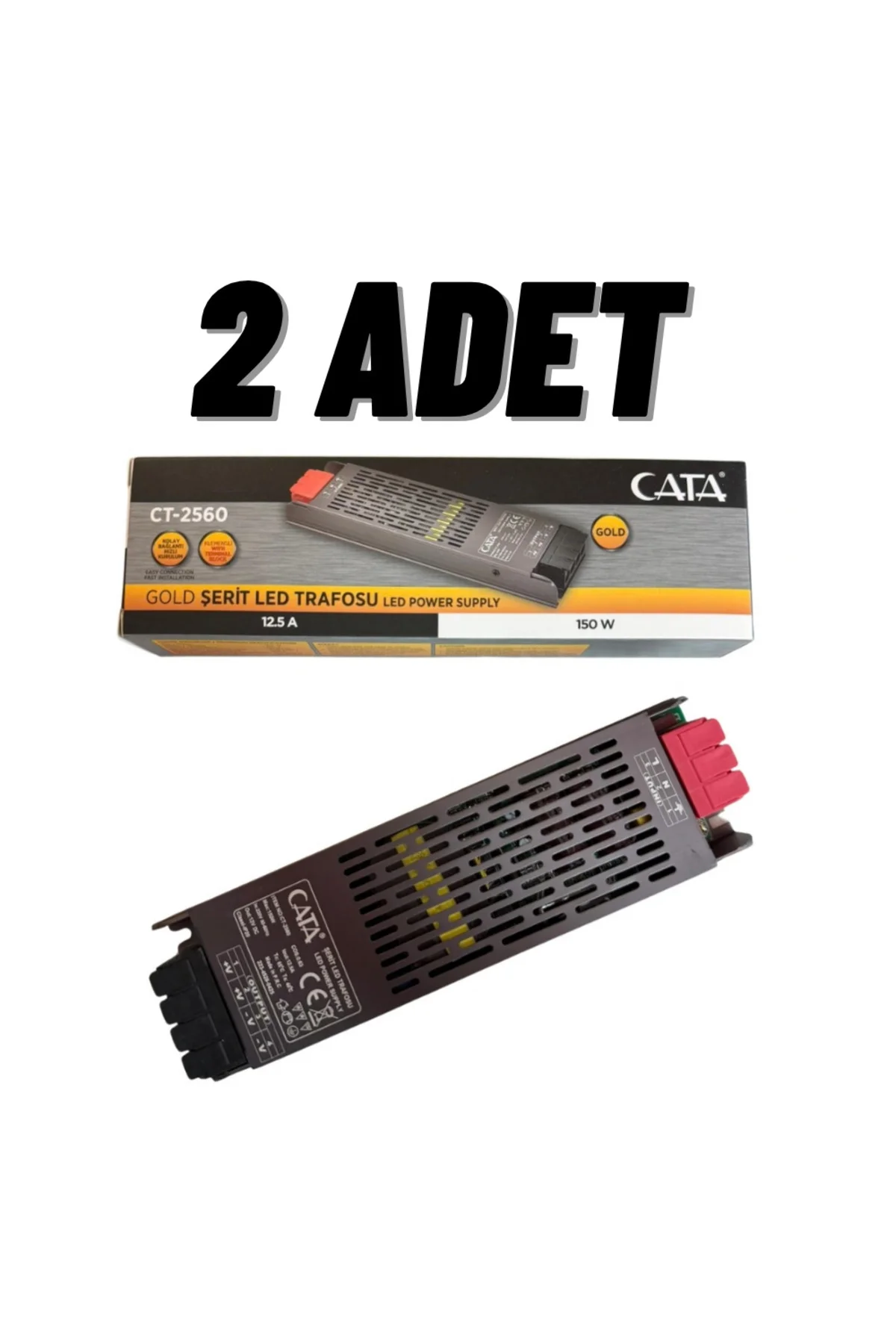CT-2560 2 Adet 12,5 Amper İç Mekan Fansız Şerit Led Trafo Klemensli CT-2560 2 Adet 12,5 Amper İç Mekan Fansız Şerit Led Trafo Klemensli