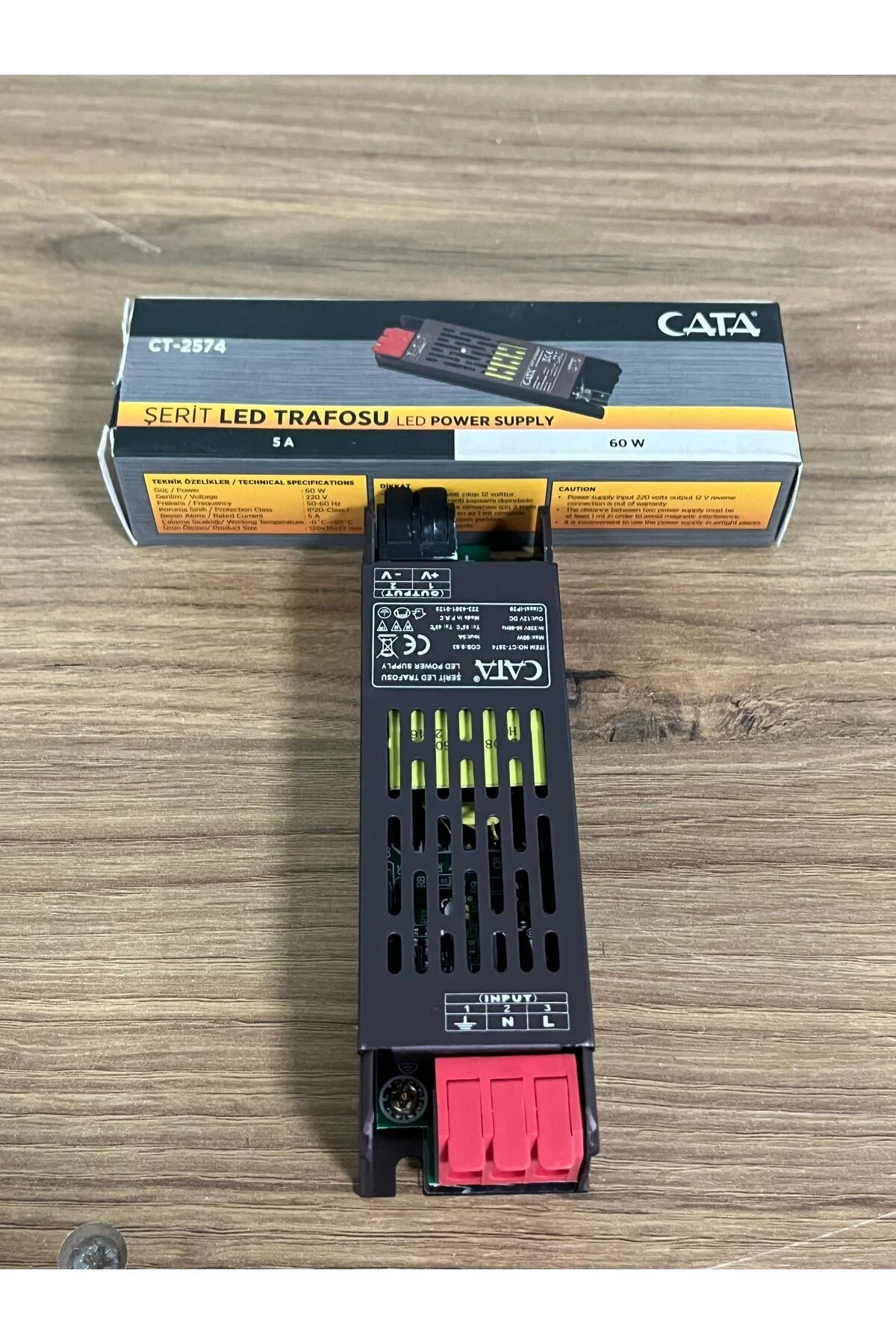 CT-2574 ŞERİT LED TRAFOSU SLİM 5 AMPER 60 WATT - Görsel 4