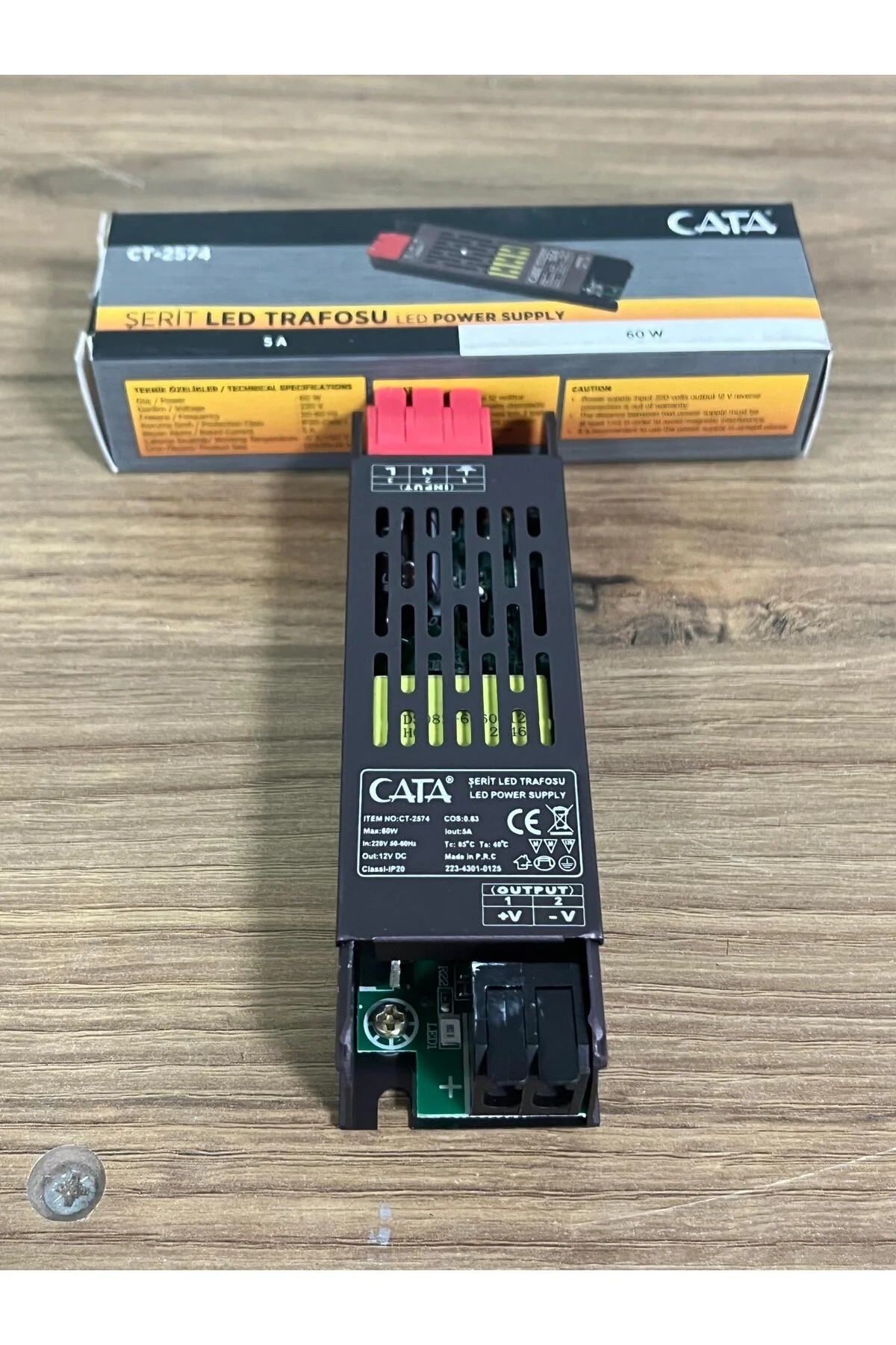 CT-2574 ŞERİT LED TRAFOSU SLİM 5 AMPER 60 WATT - Görsel 3