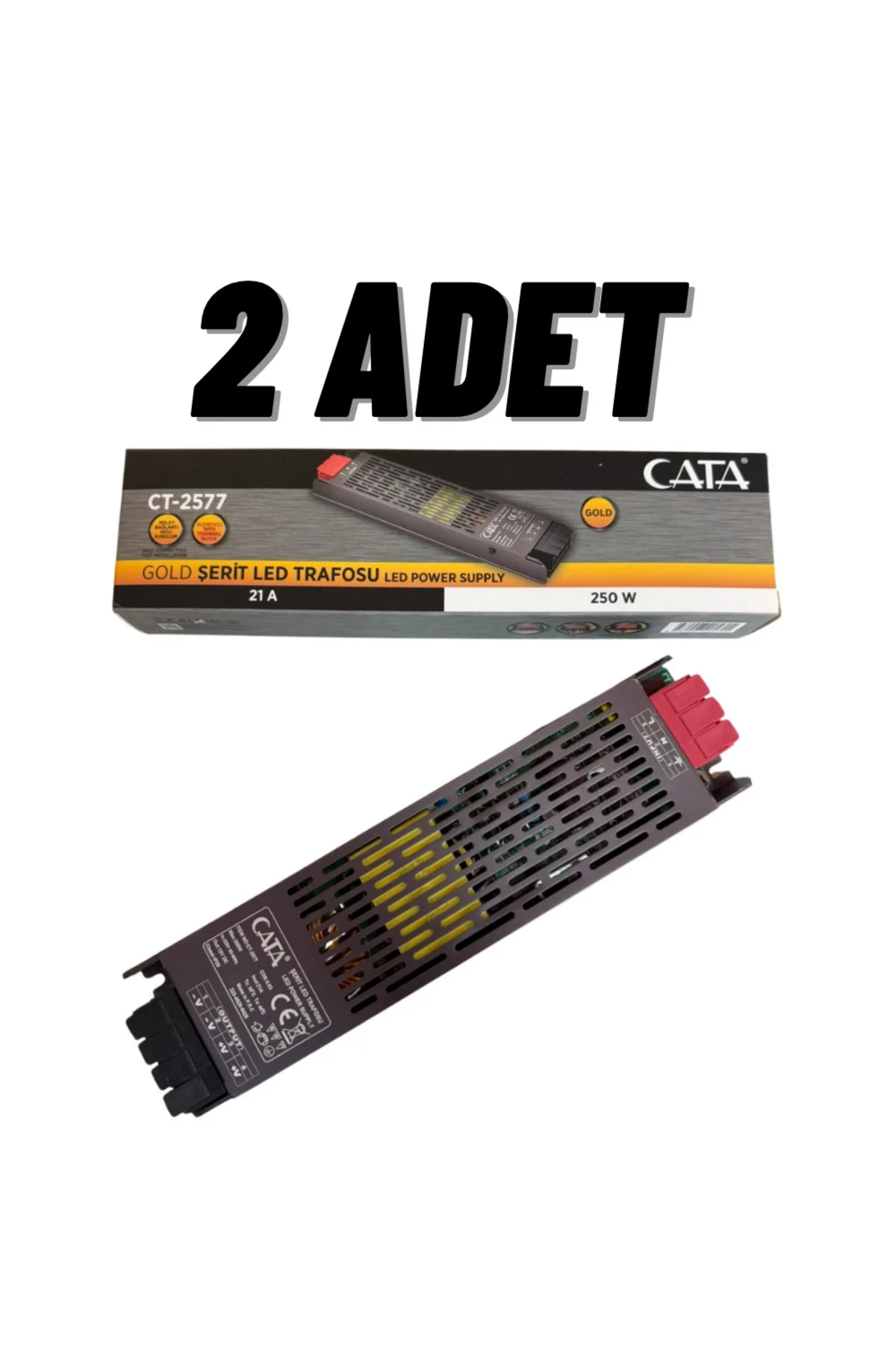 CT-2577 2 Adet 21 Amper İç Mekan Şerit Led Trafo Klemensli CT-2577 2 Adet 21 Amper İç Mekan Şerit Led Trafo Klemensli