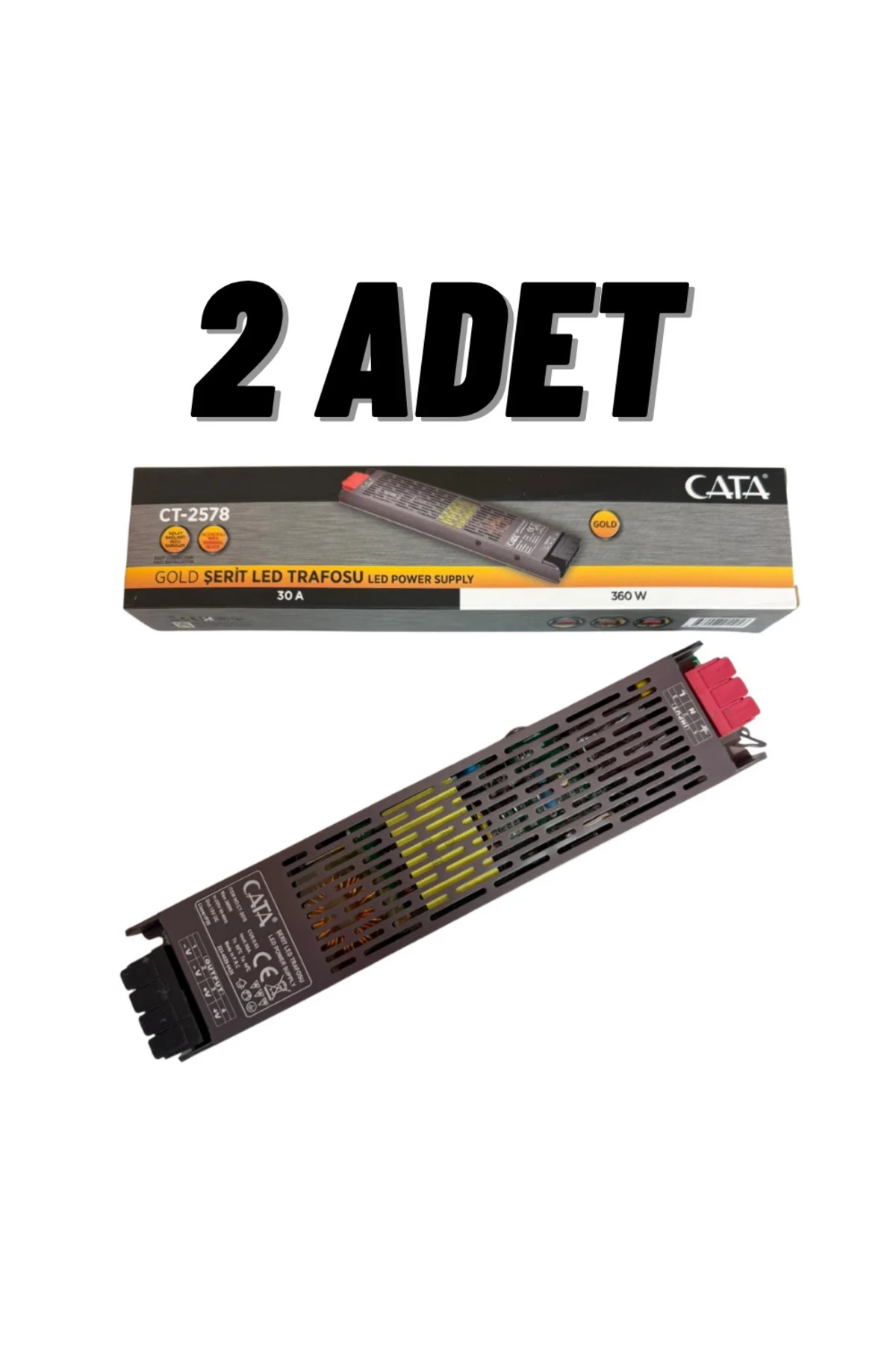 CT-2578 2 Adet 30 Amper İç Mekan Şerit Led Trafo Klemensli CT-2578 2 Adet 30 Amper İç Mekan Şerit Led Trafo Klemensli
