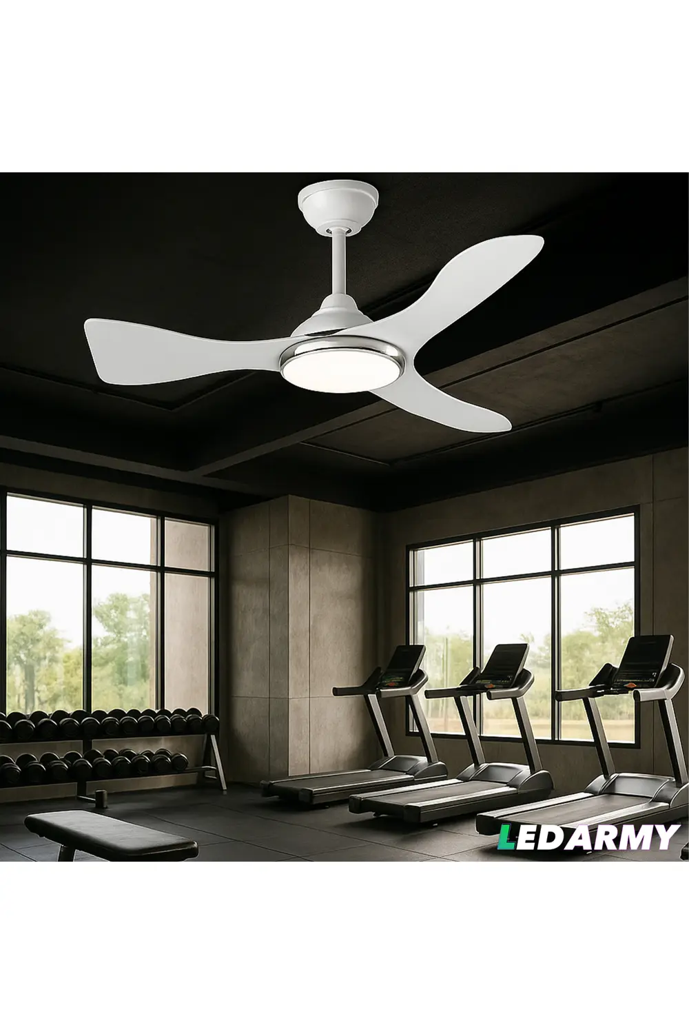 Cata Ct-3001 Modern Tavan Vantilatörü Siyah Led İşıklı Ve Uzaktan Kuma