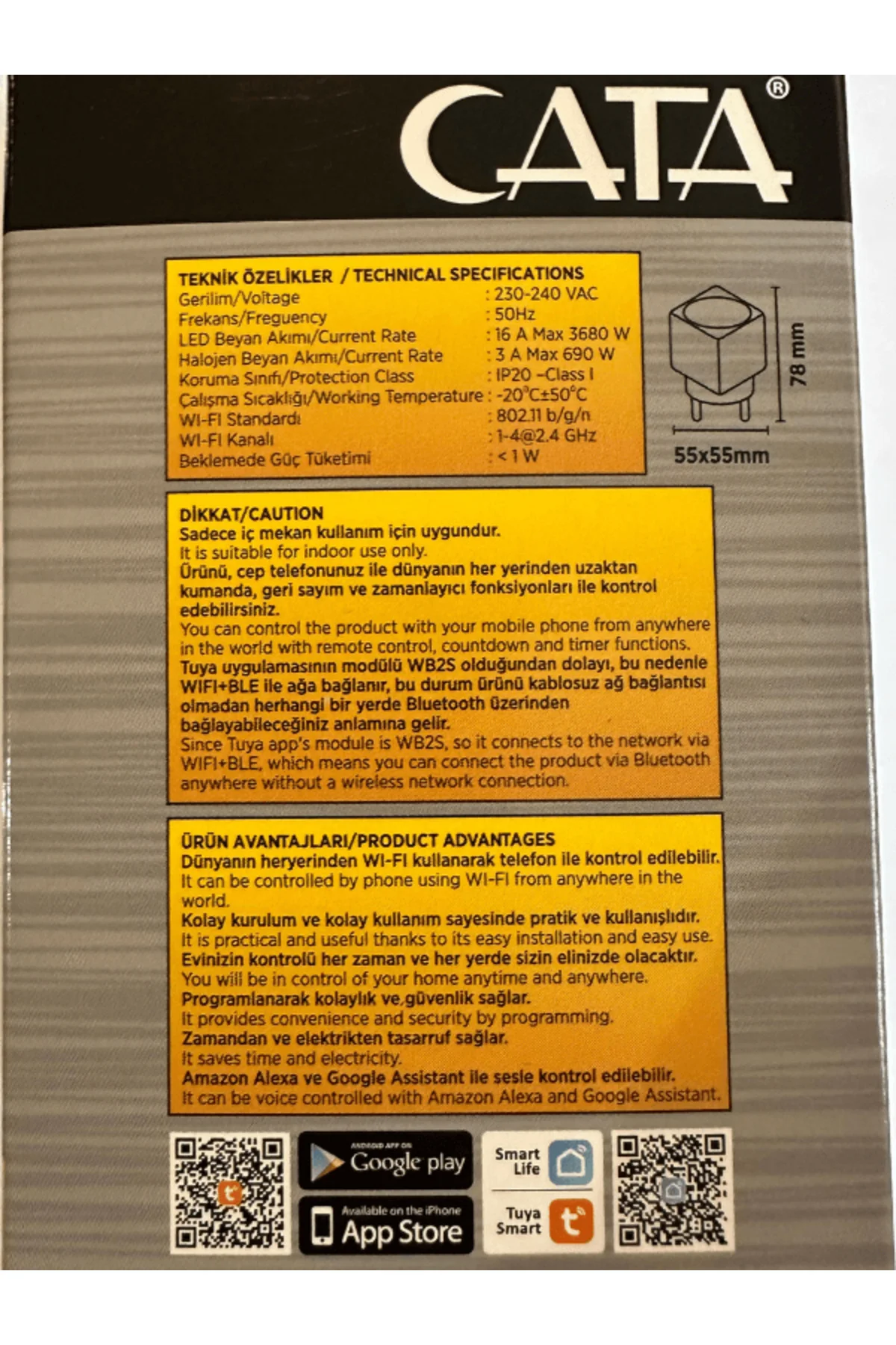 CT-4010 Wifi Üzerinden Kontrol Edilebilen Akıllı Priz (4 Adet) CT-4010 Wifi Üzerinden Kontrol Edilebilen Akıllı Priz (4 Adet) - Görsel 4