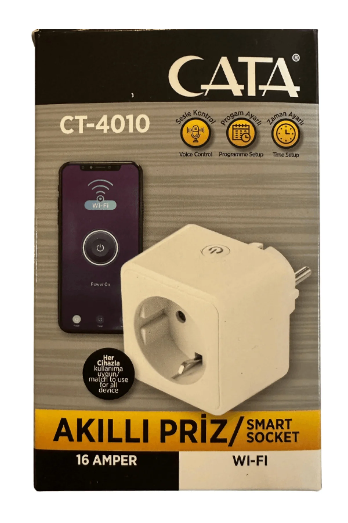 CT-4010 Wifi Üzerinden Kontrol Edilebilen Akıllı Priz (4 Adet) CT-4010 Wifi Üzerinden Kontrol Edilebilen Akıllı Priz (4 Adet) - Görsel 2