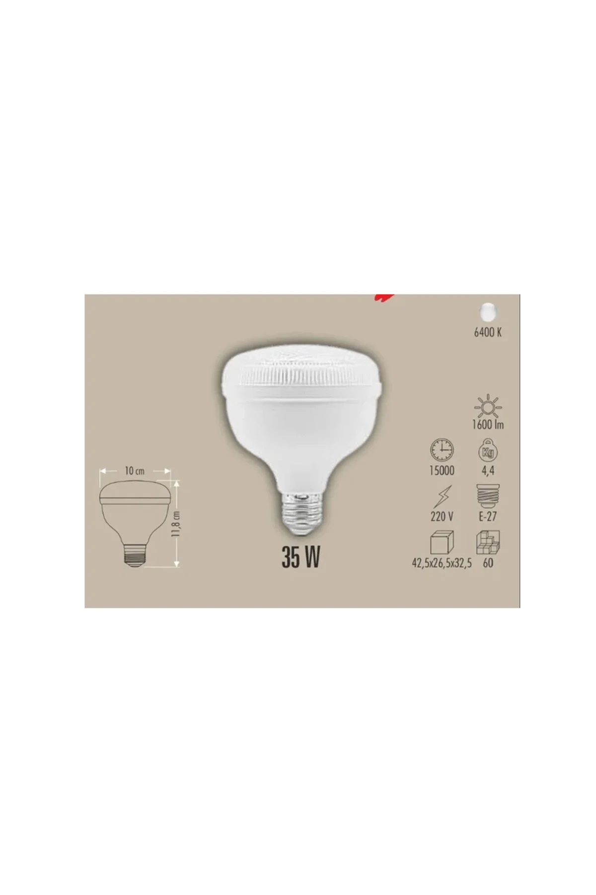 CT-4135 KRİSTAL TORCH AMPUL BEYAZ IŞIK 6400K 35W 10 ADET - Görsel 3