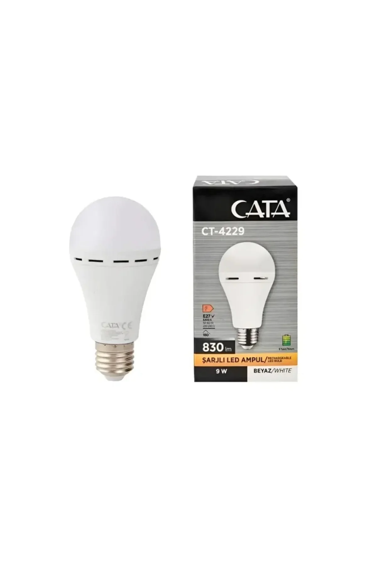 CT-4229 9w Şarjlı Led Ampul Beyaz Işık CT-4229 9w Şarjlı Led Ampul Beyaz Işık