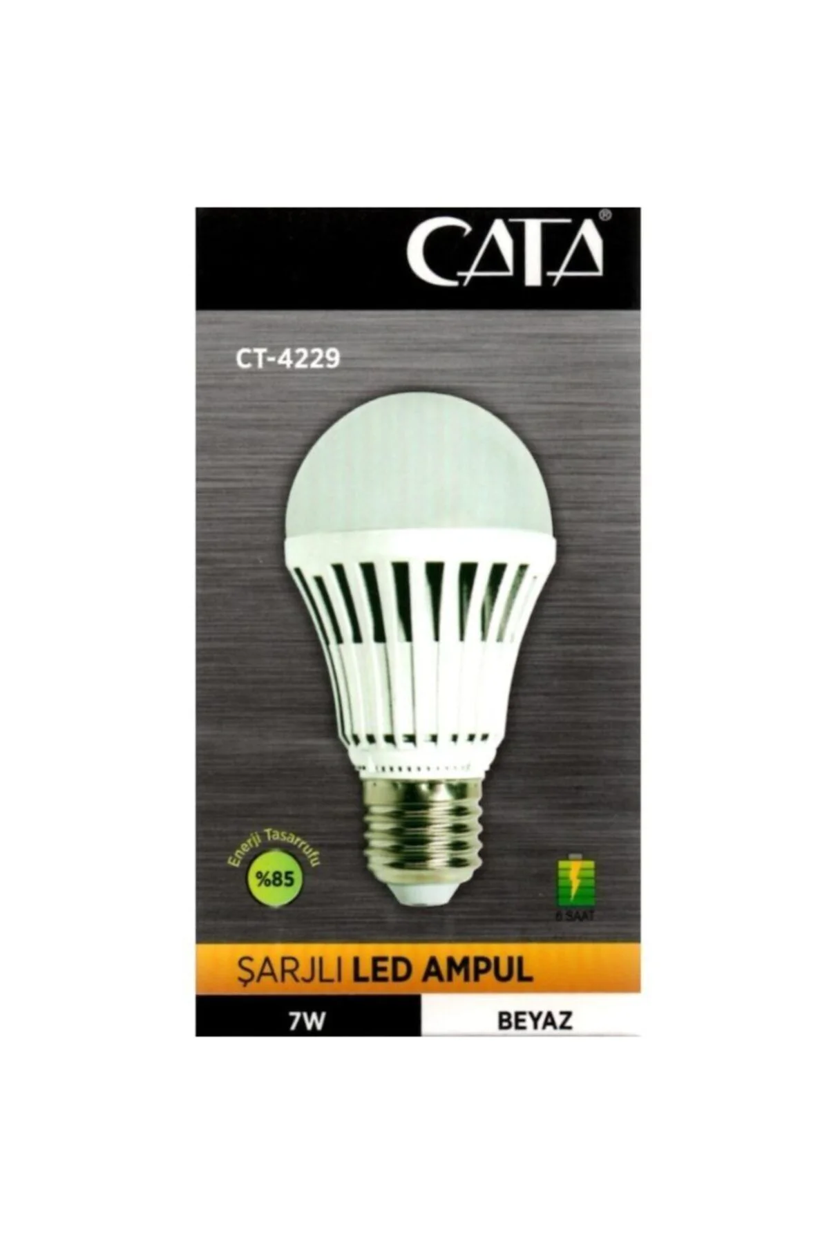 Ct-4229 E27 Duylu Şarjlı 420 Lümen Beyaz Led Ampul 2 Li