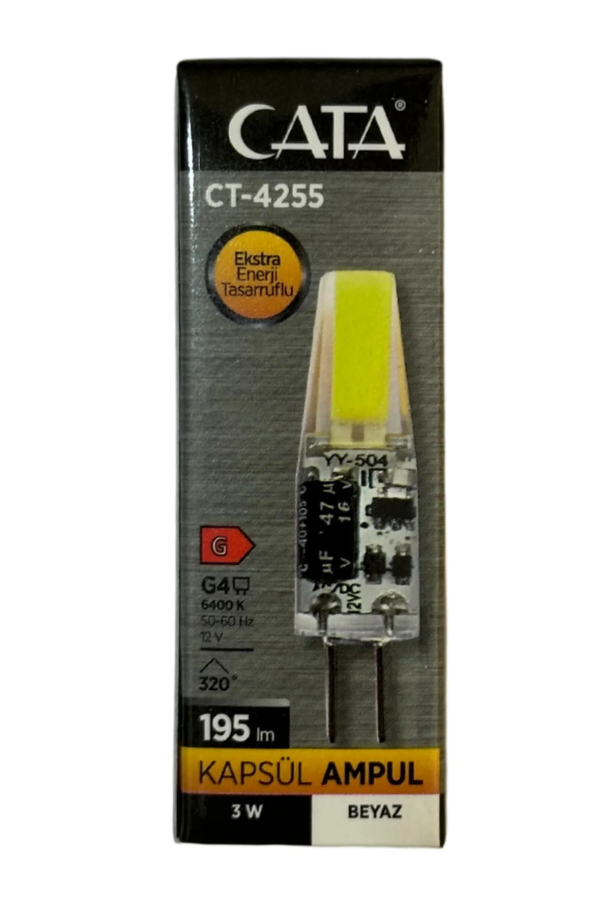 CT-4255 3W 12V 6400K (Beyaz Işık) G4 Duylu Led Kapsül Ampul (10 Adet) - Görsel 2