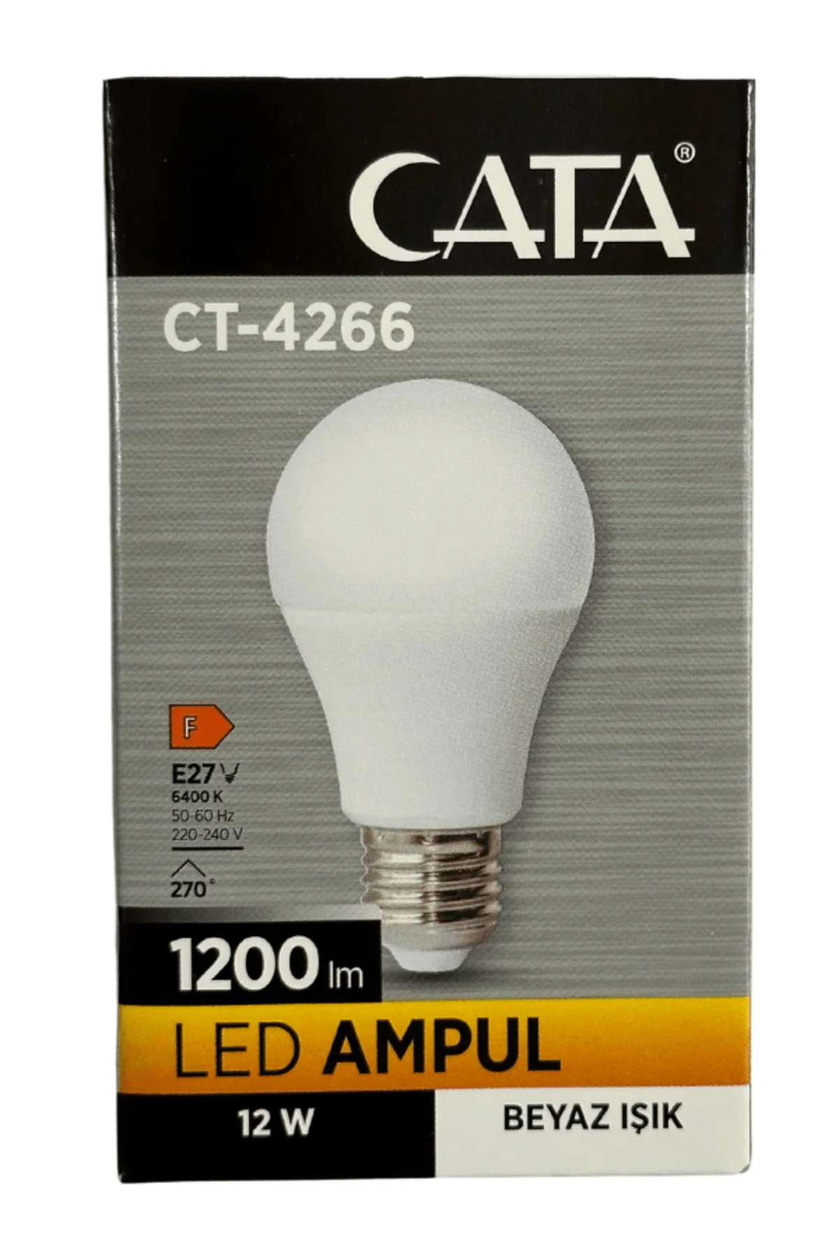 CT-4266 12W 6400K (Beyaz Işık) E27 Duylu Led Ampul (4 Adet) - Görsel 2