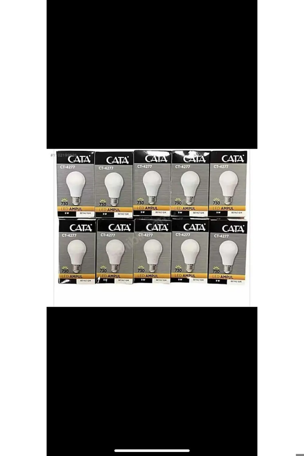 Ct-4277 Led Ampül 6400k 9w E27 Beyaz Işık 10 Adet (9W=60W) 850 Lm