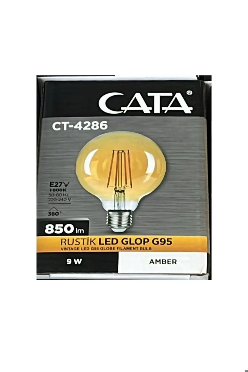 CT - 4286  G95 Rustik Led Glop Ampul -  9W-  850 lm