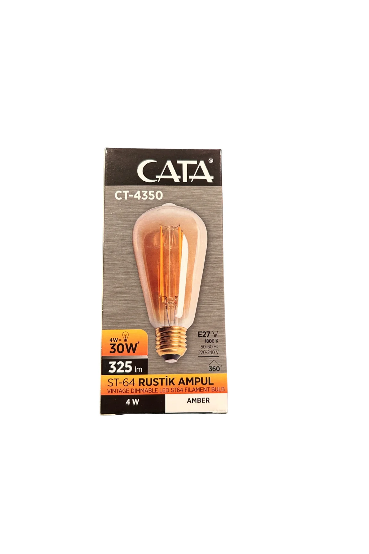 CT-4350 4W ST-64 RUSTİK AMPUL -5 Lİ PAKET - Görsel 3