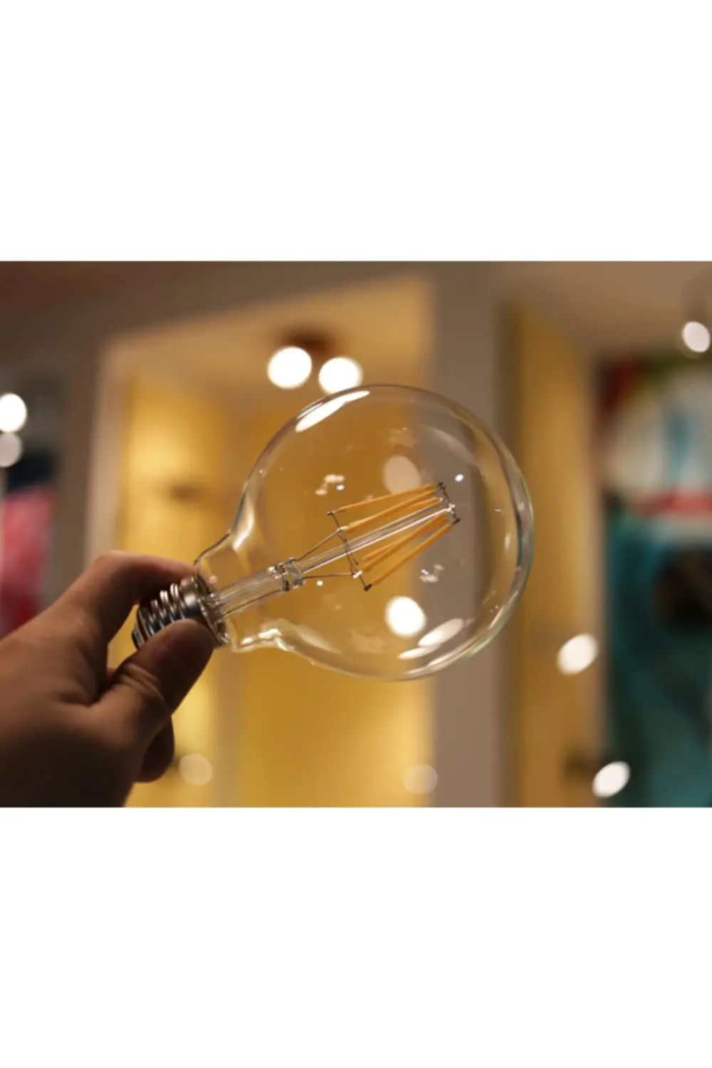 Ct-4354 6w E27 G95 3200k Günışığı Glop Uzun Flament Led Rustik Am