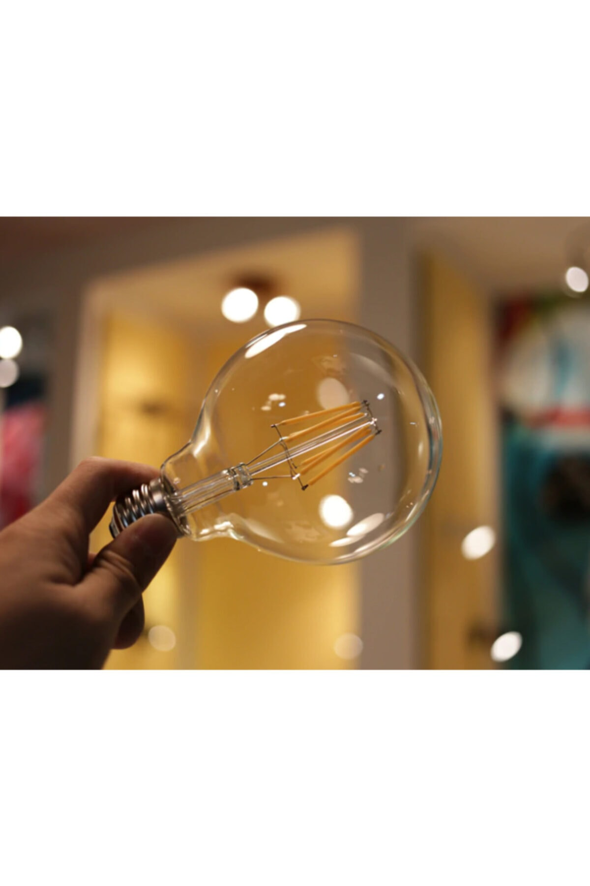 Ct-4354 6w E27 G95 3200k Günışığı Glop Uzun Flament Led Rustik Am