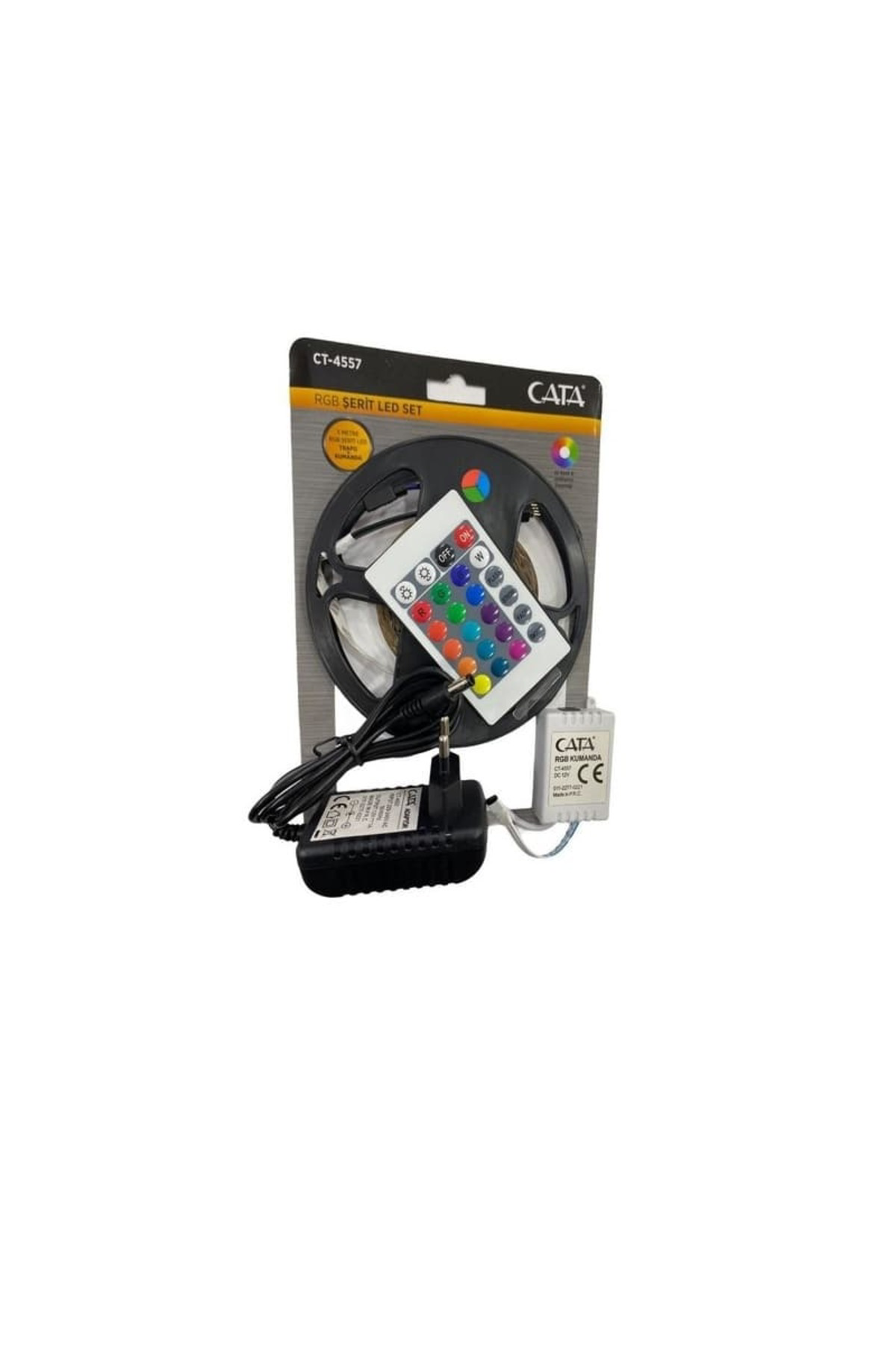 CT-4557 Rgb Şerit LED Seti 5 mt Rgb LED 3 Renk + Trafo + Rgb Kuma