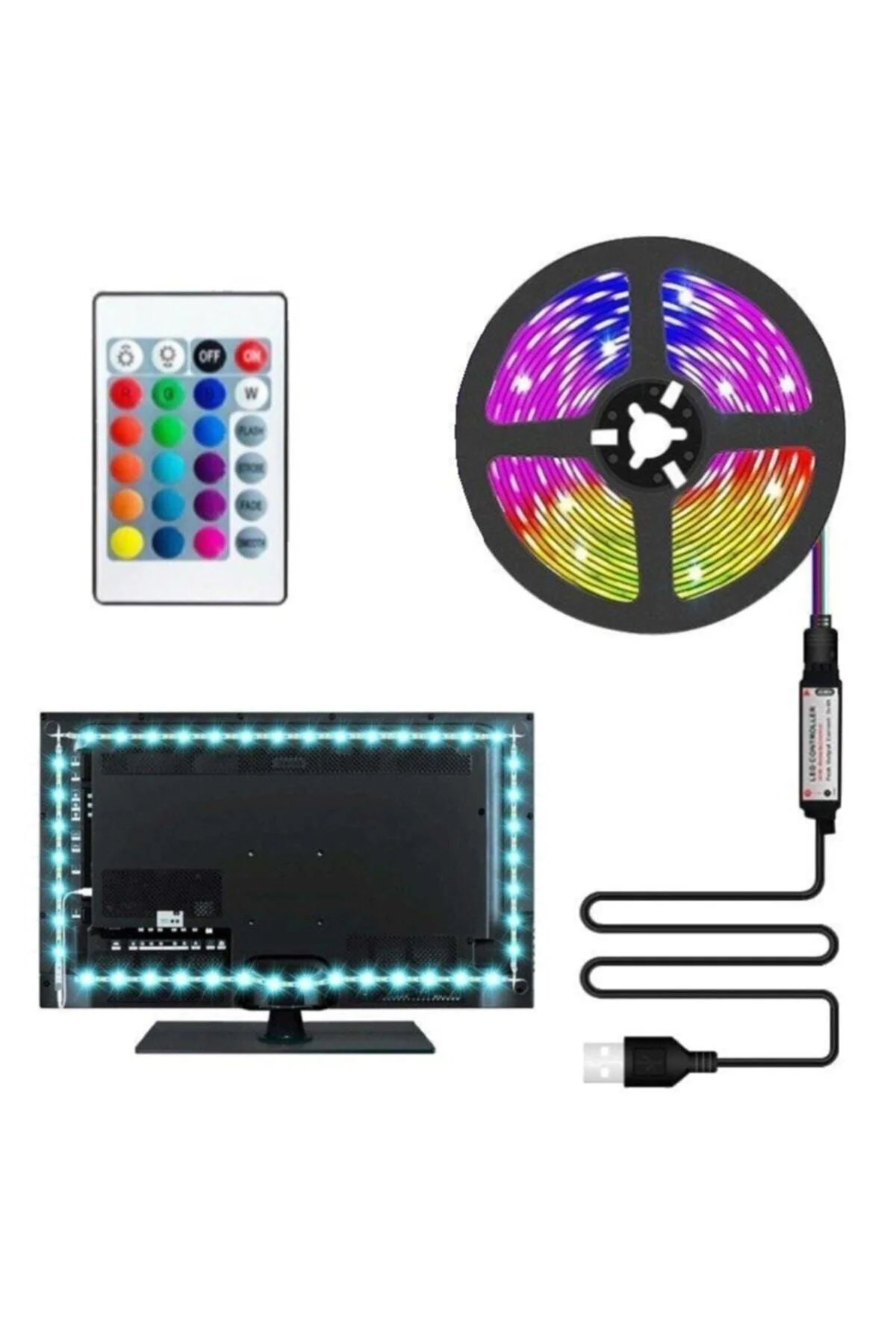Ct-4566 Usb Girişli Led Tv Arkası Kullanım Kumandalı