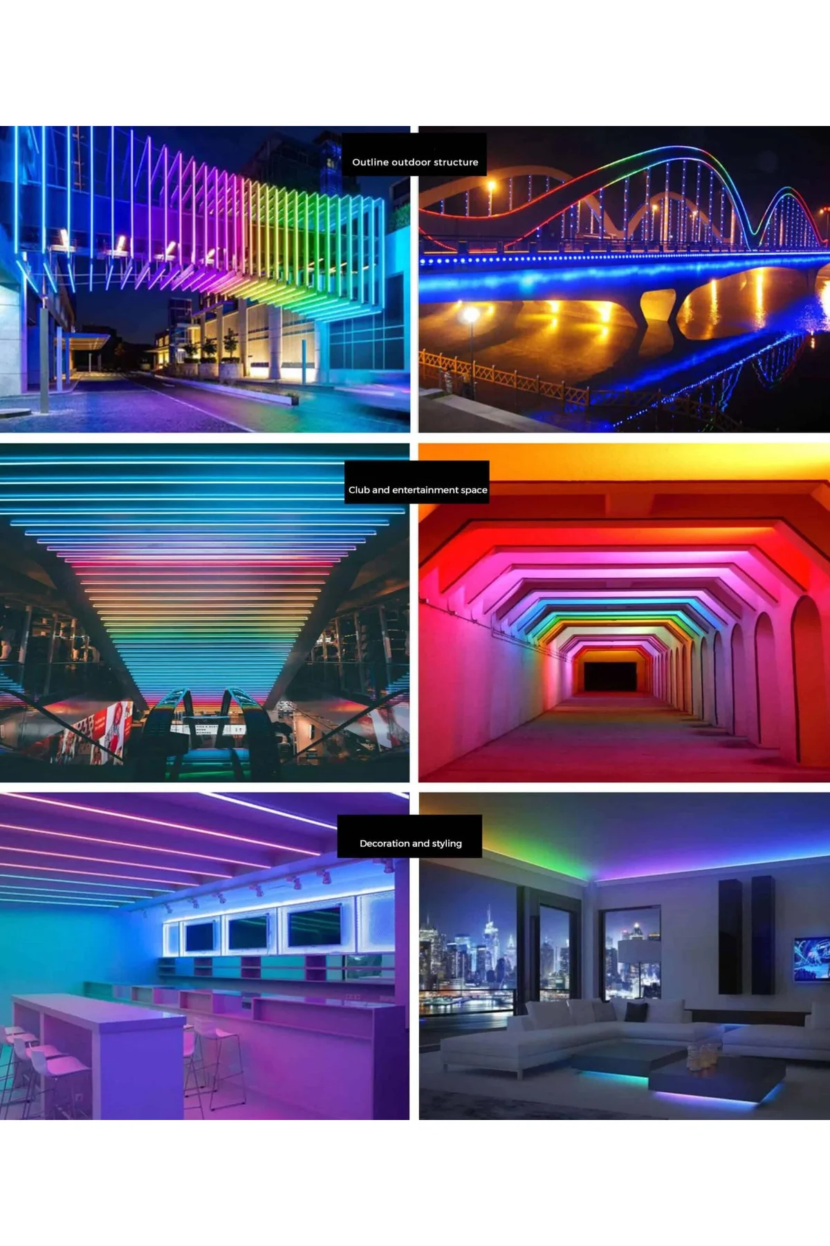 CT-4567 Pixel Neon LED Set 5 Metre RGB Kumandalı Esnek Şerit Işık İç & Dış Mekan Dekoratif Aydı - Görsel 5