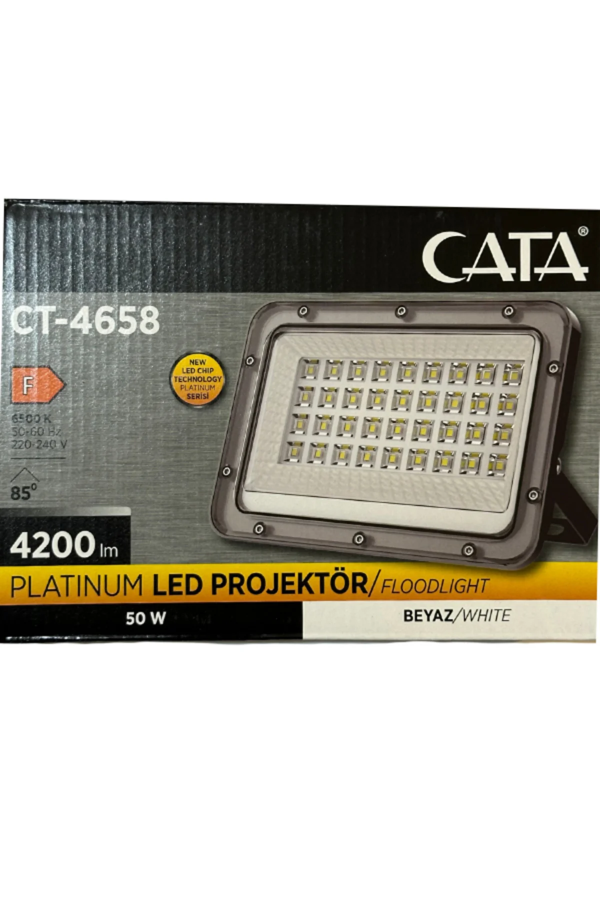 CT-4658 50W 6500K (Beyaz Işık) Led Projektör (8 Adet) - Görsel 2