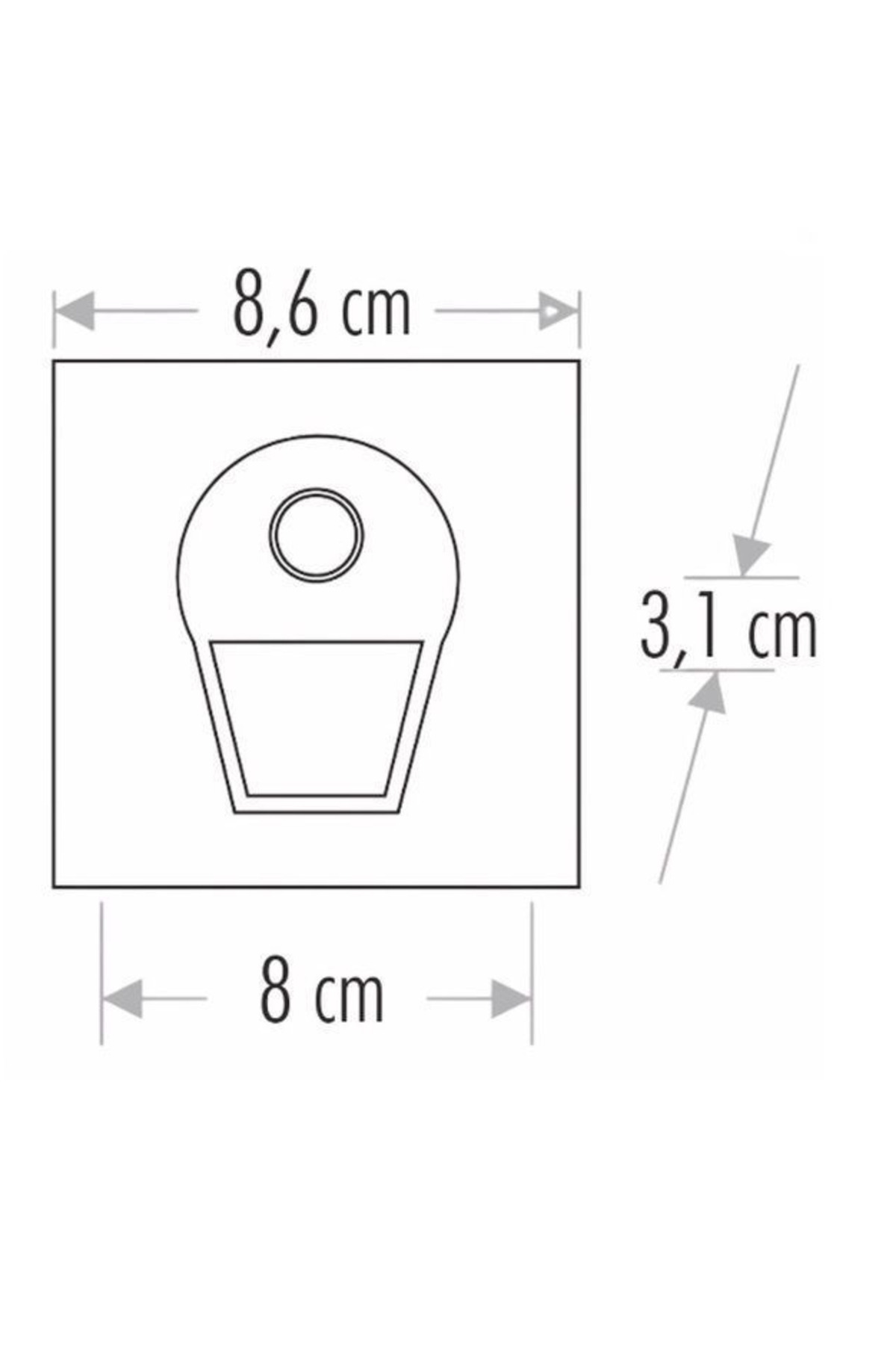 Ct 5170 1w Füme Kasa Sensörlü Koridor Aydınlatması 3200k Gün Işığ