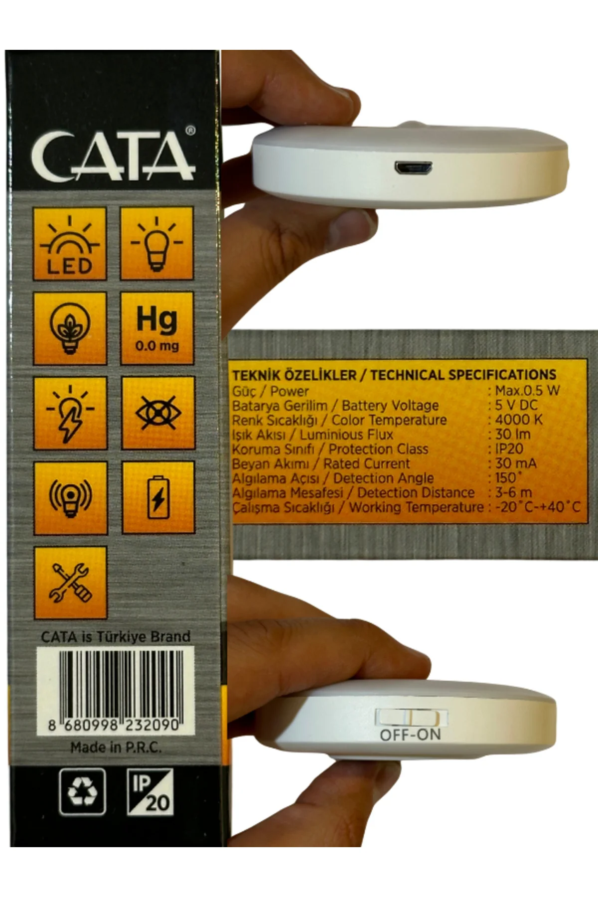 CT-5180 4000K (Günışığı) Mıknatıslı Kabin Led Aydınlatma (4 Adet)