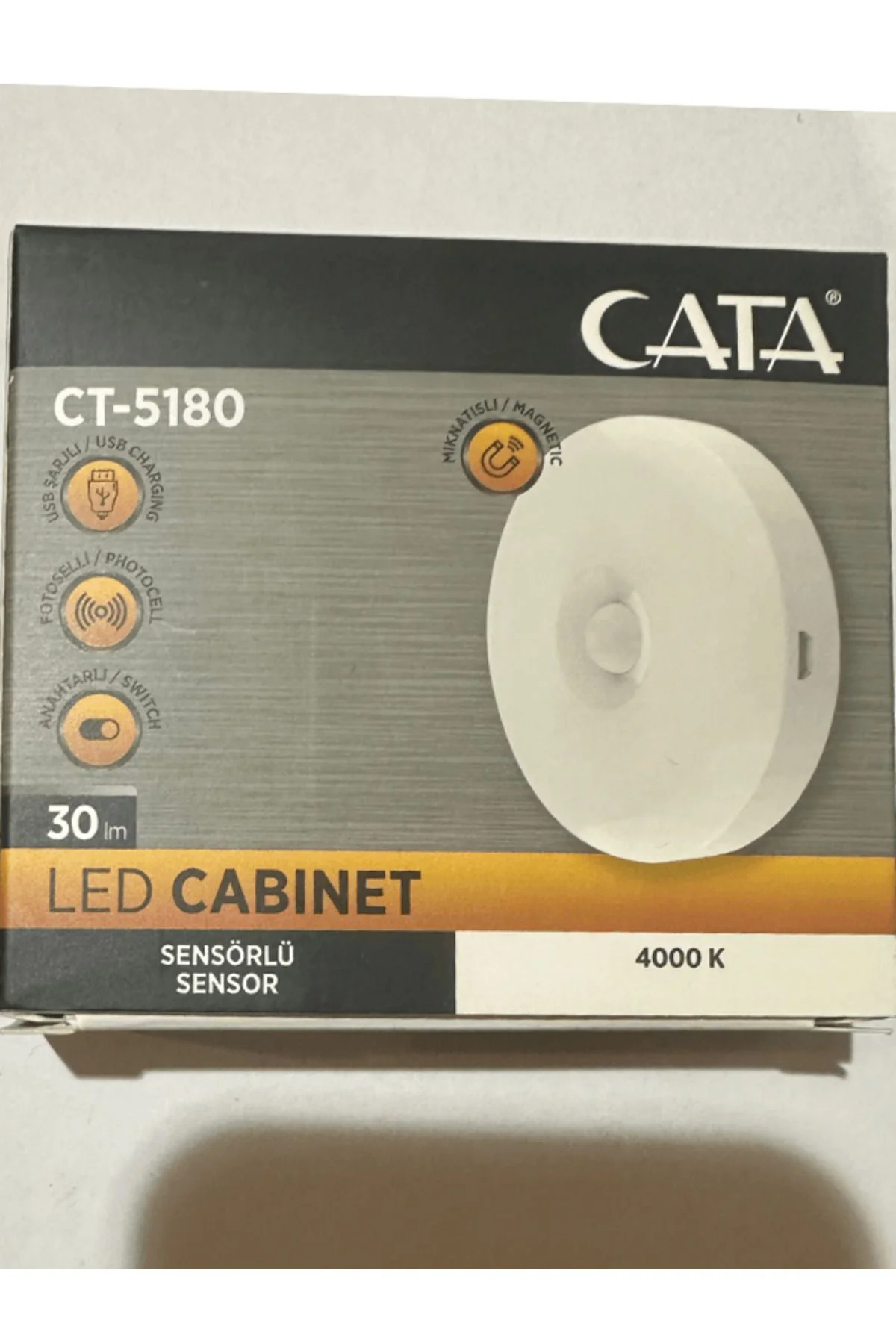 CT-5180 4000K (Günışığı) Sensörlü Şarjlı Mıknatıslı Kabin Led Amp
