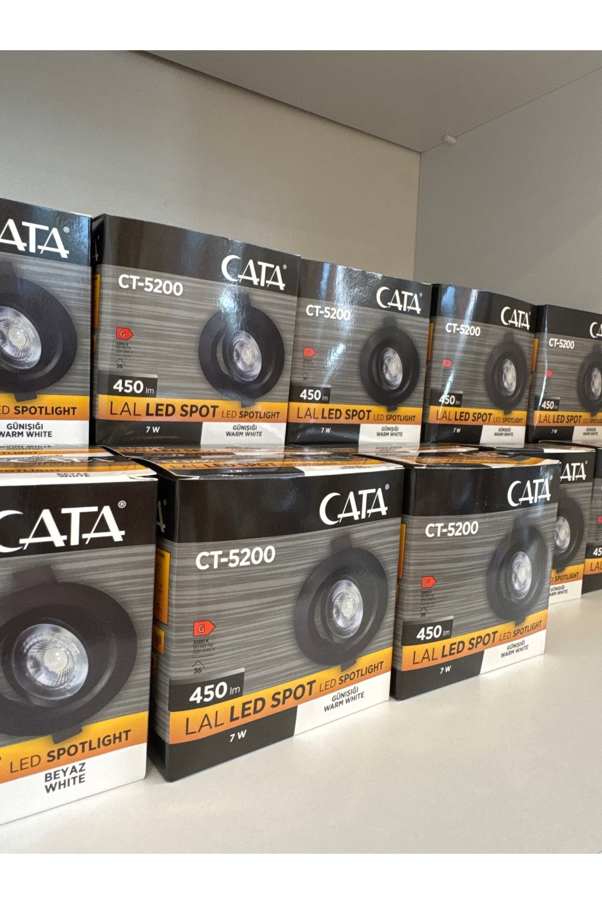 CT-5200G 7W Akik Led Spot Gün Işığı- Siyah Kasa Yuvarlak Sıva Alt