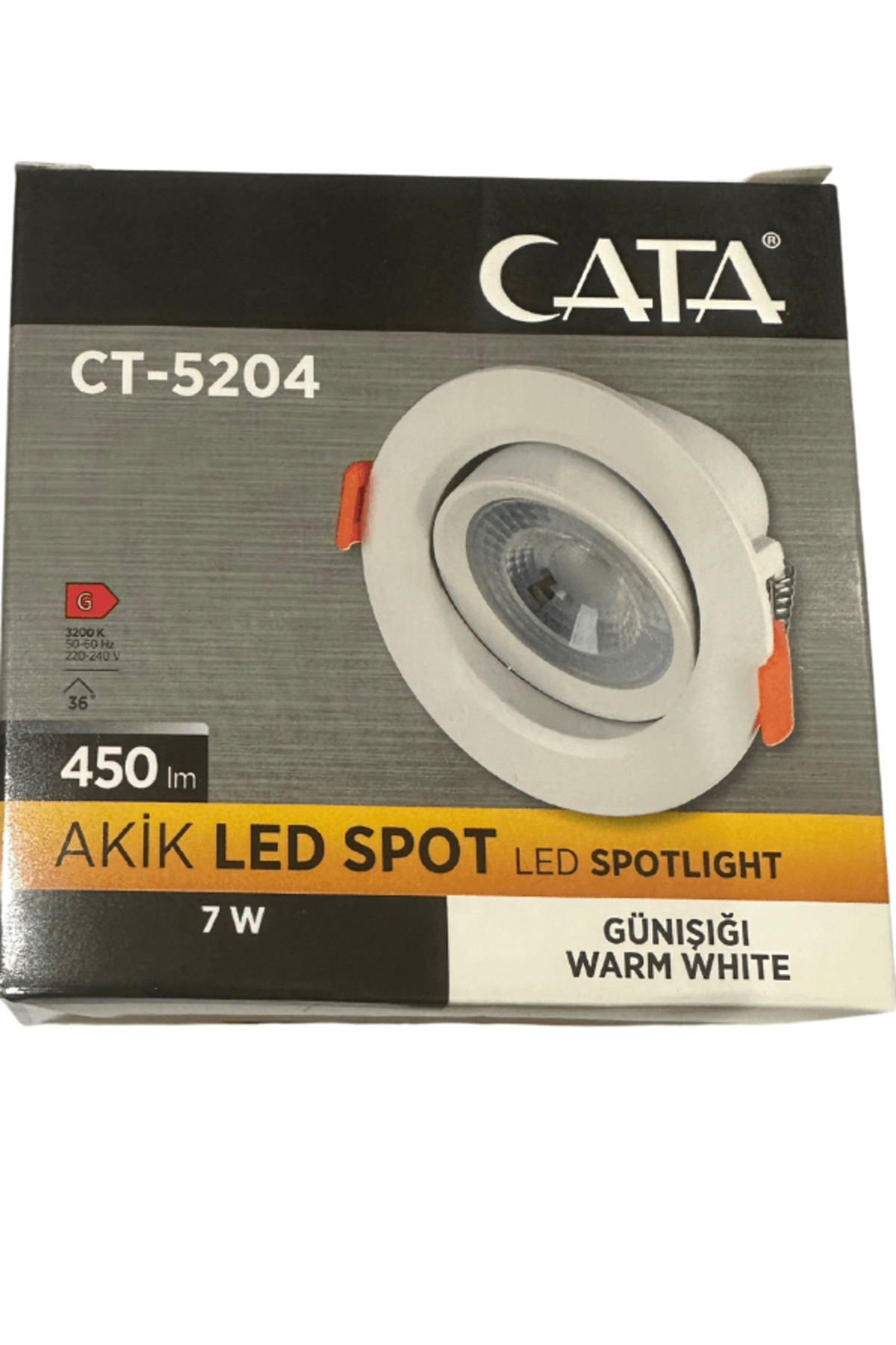 CT-5204 7W 3200K (Gün Işığı) Akik Sıva Altı Led Spot (4 Adet)