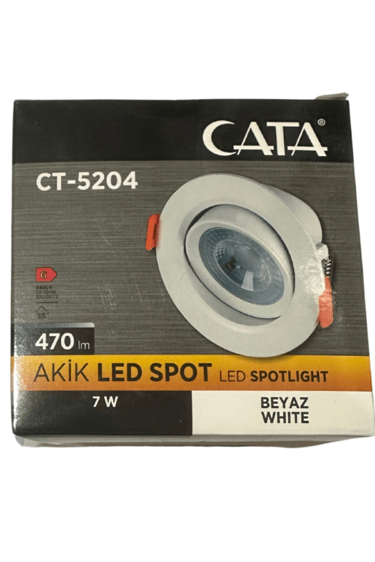 CT-5204 7W 6400K (Beyaz Işık) Akik Sıva Altı Led Spot (8 Adet)