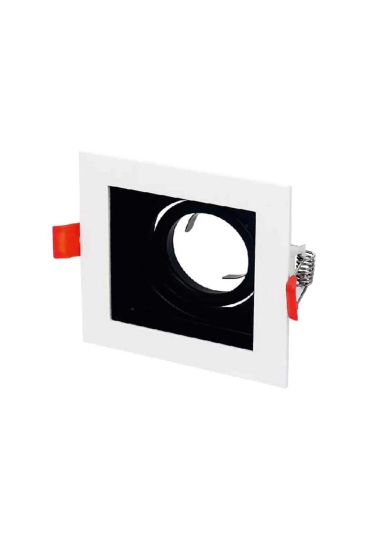 Ct-5222 Pars Kare Boş Spot Kasası Beyaz-Siyah GU10 - 12'Lİ PAKET (Ampulsüz ve duysuz) - Görsel 3