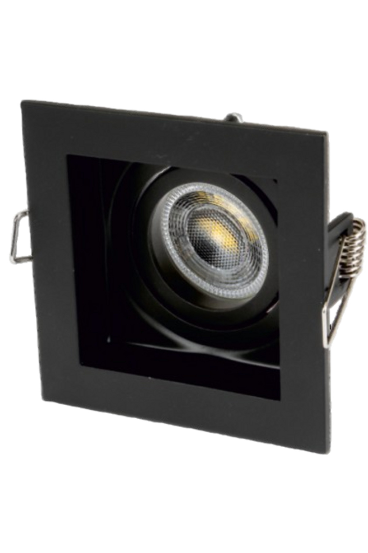 Ct-5223 Pars Kare Boş Spot Kasası Siyah GU10 - 12'Lİ PAKET (Ampul