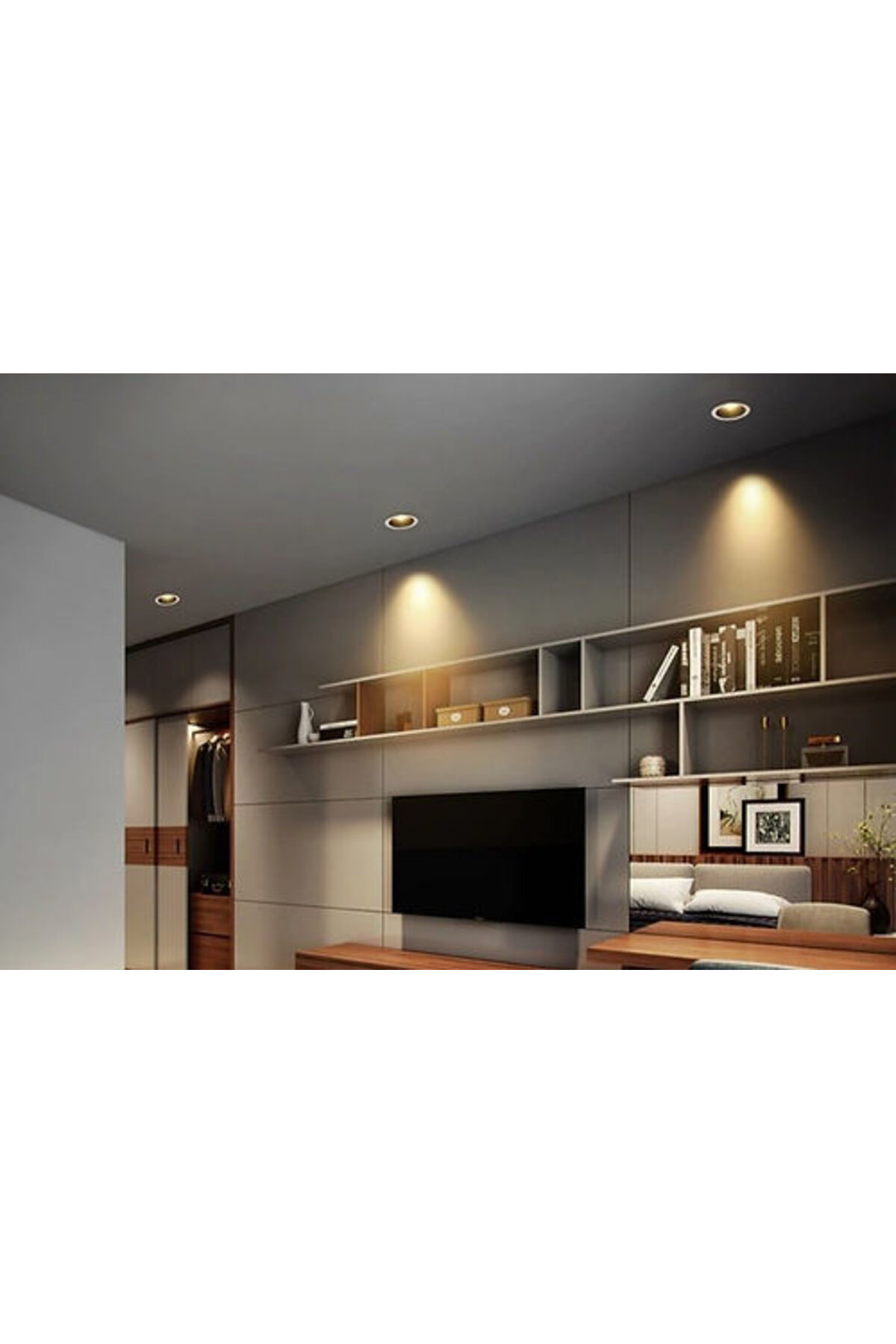 Ct-5223 Pars Kare Boş Spot Kasası Siyah GU10 - 12'Lİ PAKET (Ampul